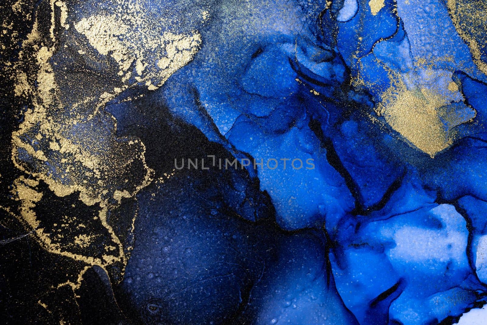 Marble ink abstract art from exquisite original painting for abstract background . Painting was painted on high quality paper texture to create smooth marble background pattern of ombre alcohol ink .