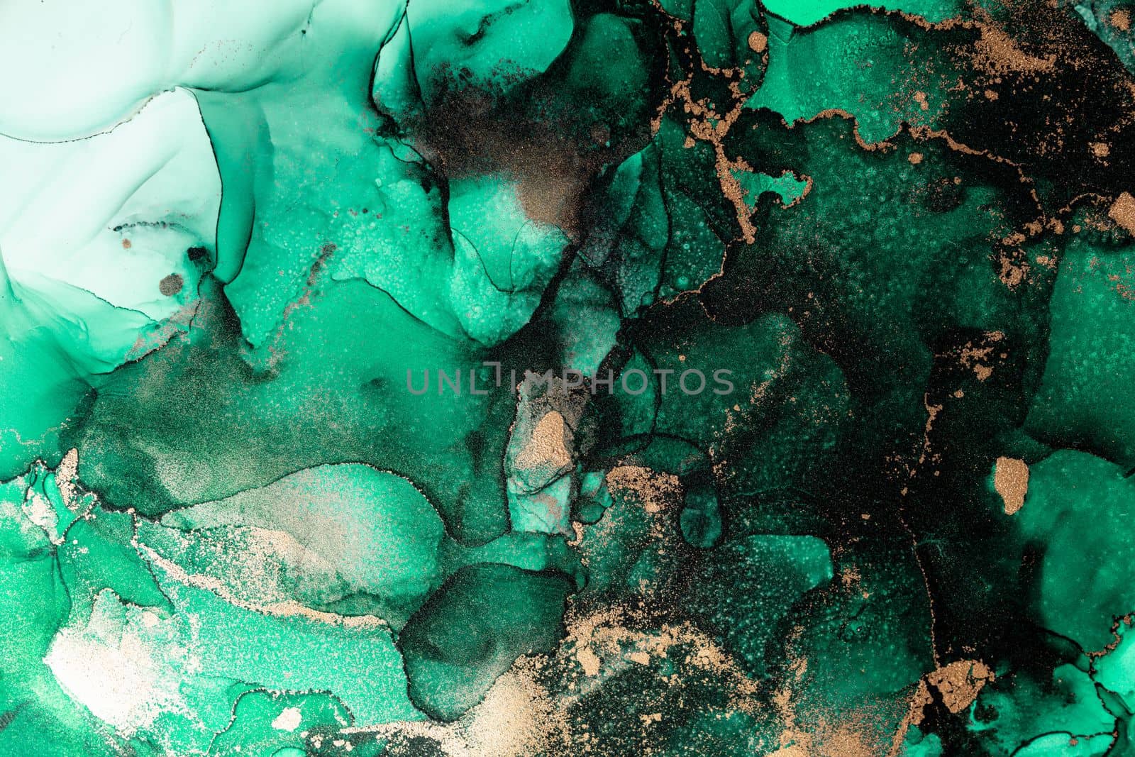 Marble ink abstract art from exquisite original painting for abstract background . Painting was painted on high quality paper texture to create smooth marble background pattern of ombre alcohol ink .