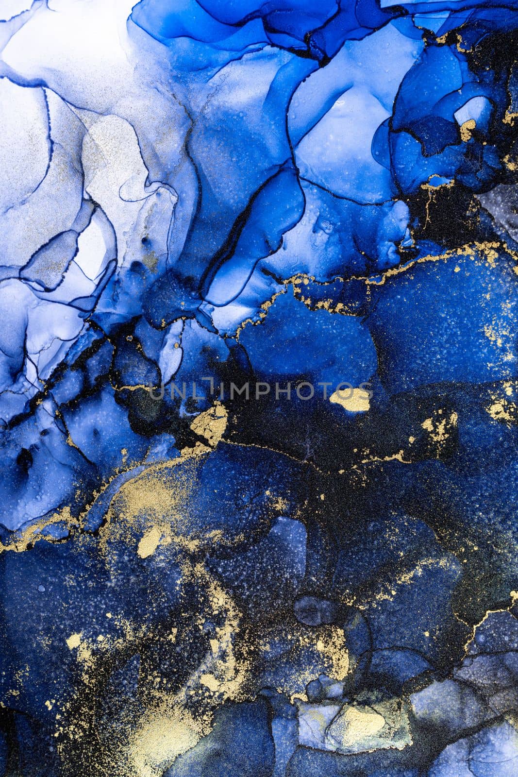 Marble ink abstract art from exquisite original painting for abstract background by biancoblue