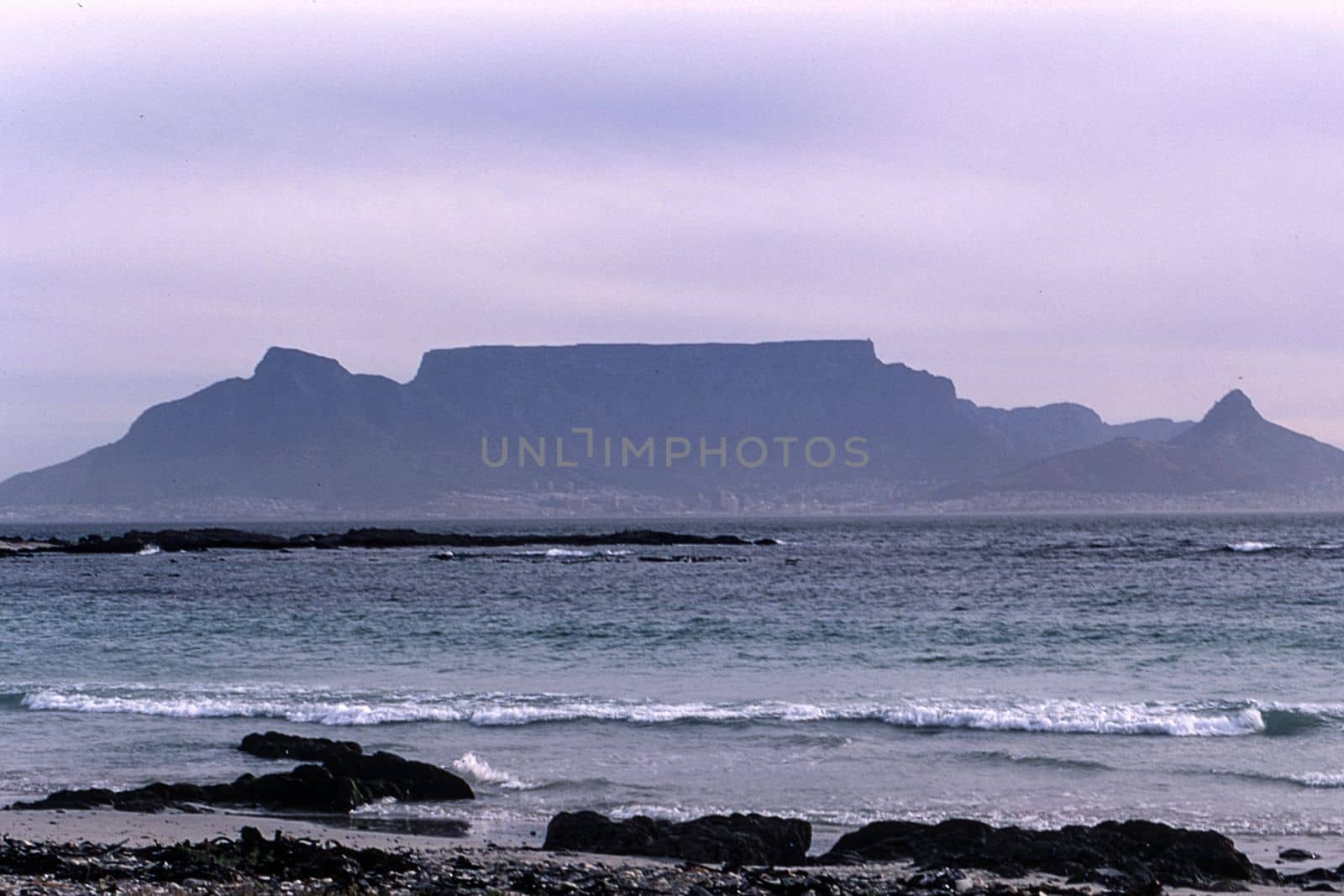 view of the table mountain, cape town, western cape, south africa
