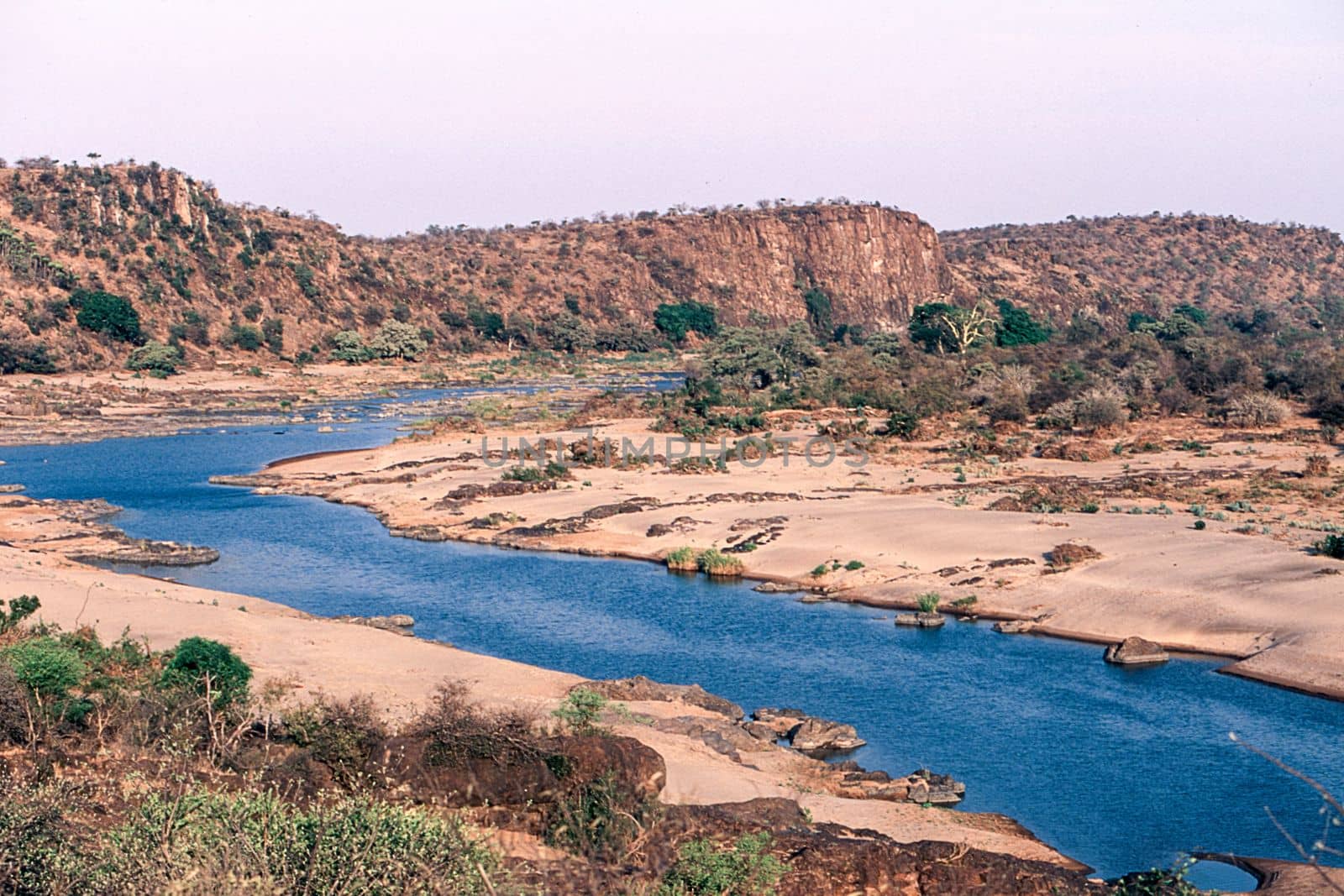 panoramic view of the Olifant river in the Kruger National Park, Mpumalanga, South Africa