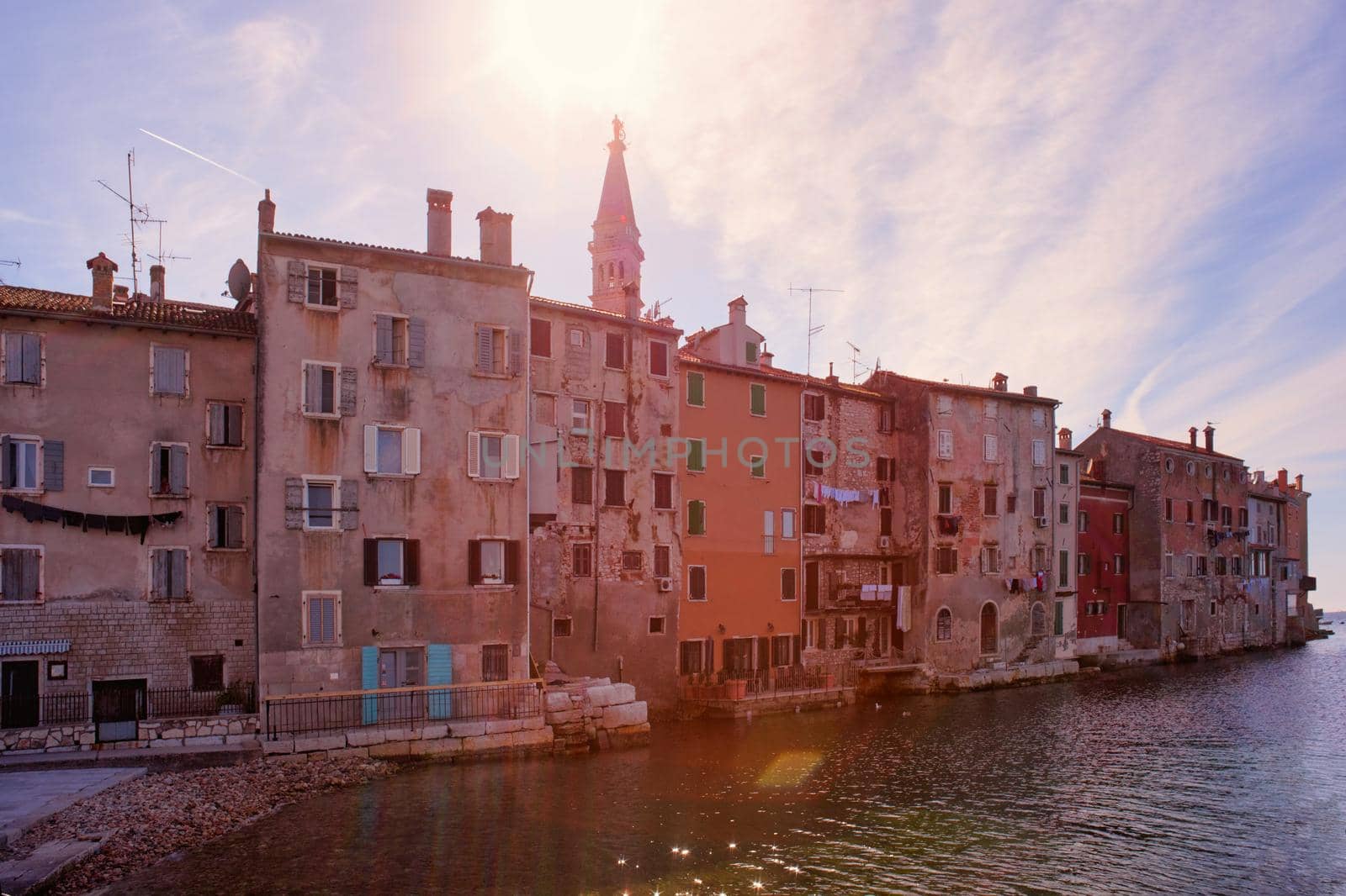 View of Rovinj little city in Istria, Croatia