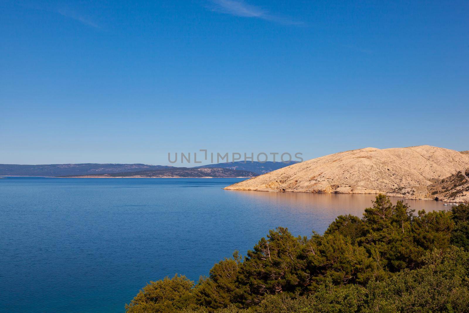 View of the Stara Baska coast during the summer time