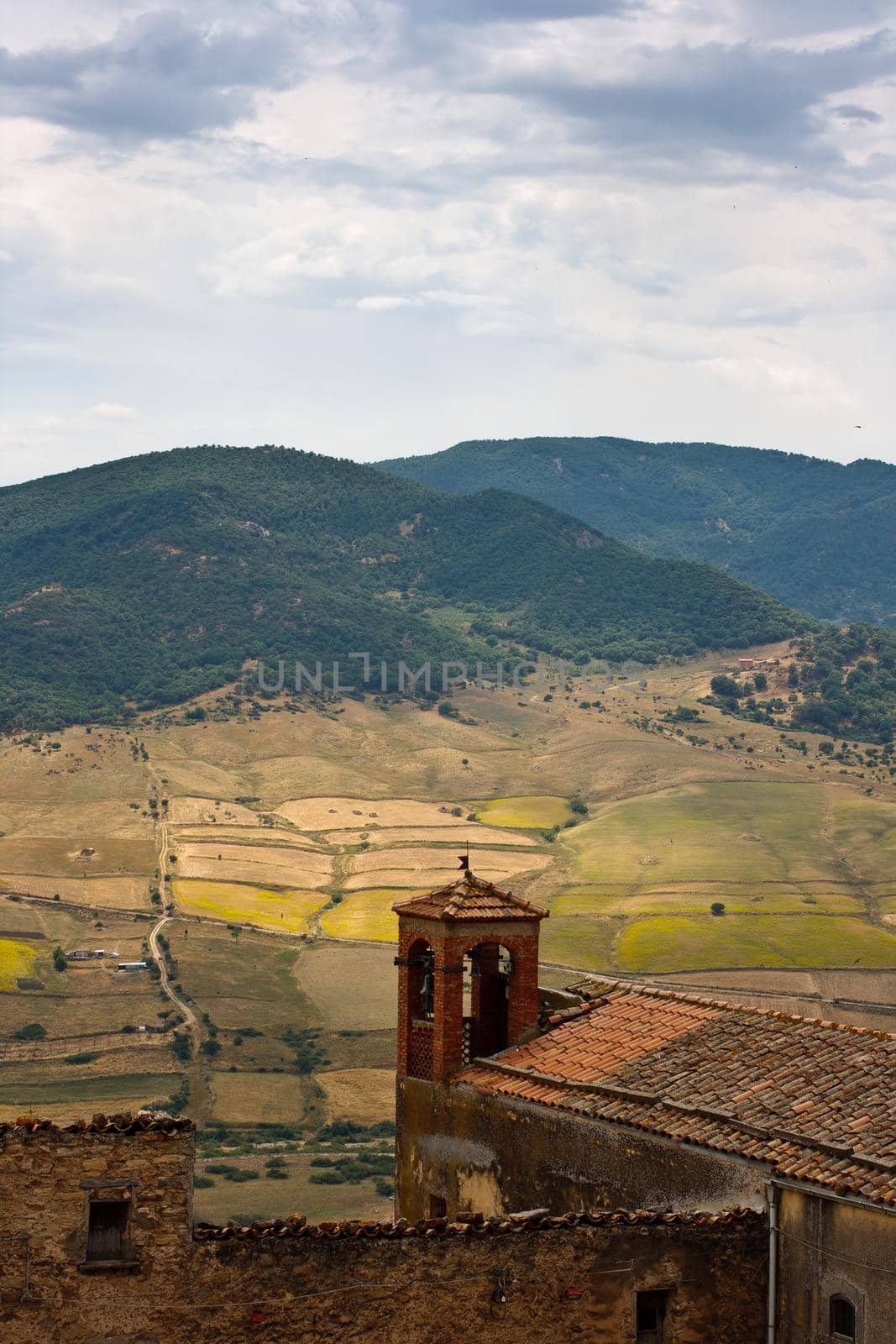 View of Sperlinga little town in the middle of Sicily, Italy