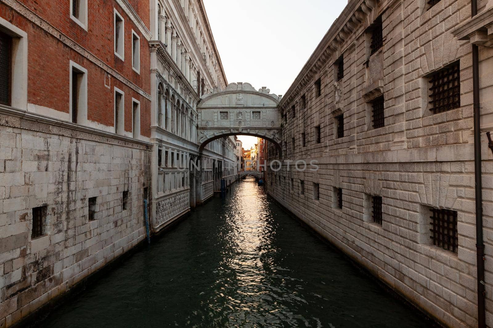 View of Bridge of Sighs in Venice