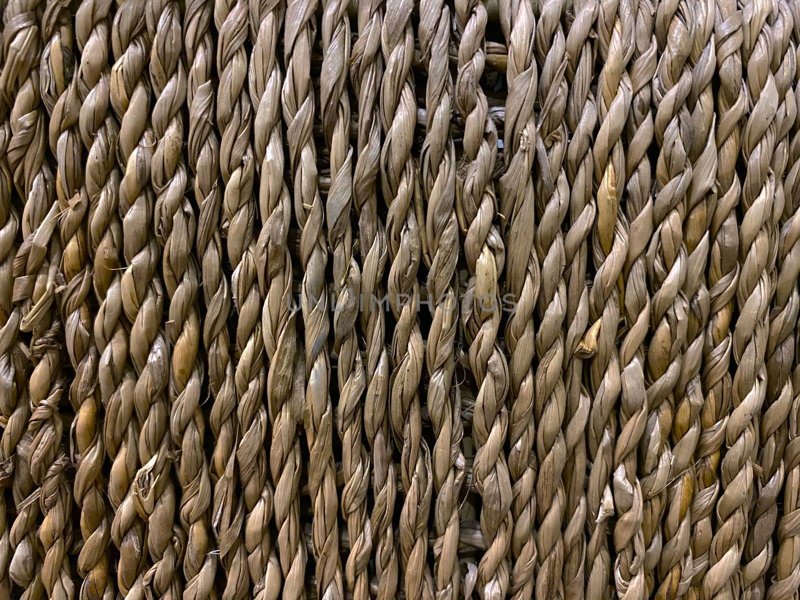 Texture, wicker basket. Close-up photo of a wicker basket.