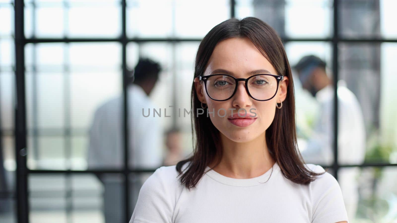 Portrait of a young business woman in an modern office