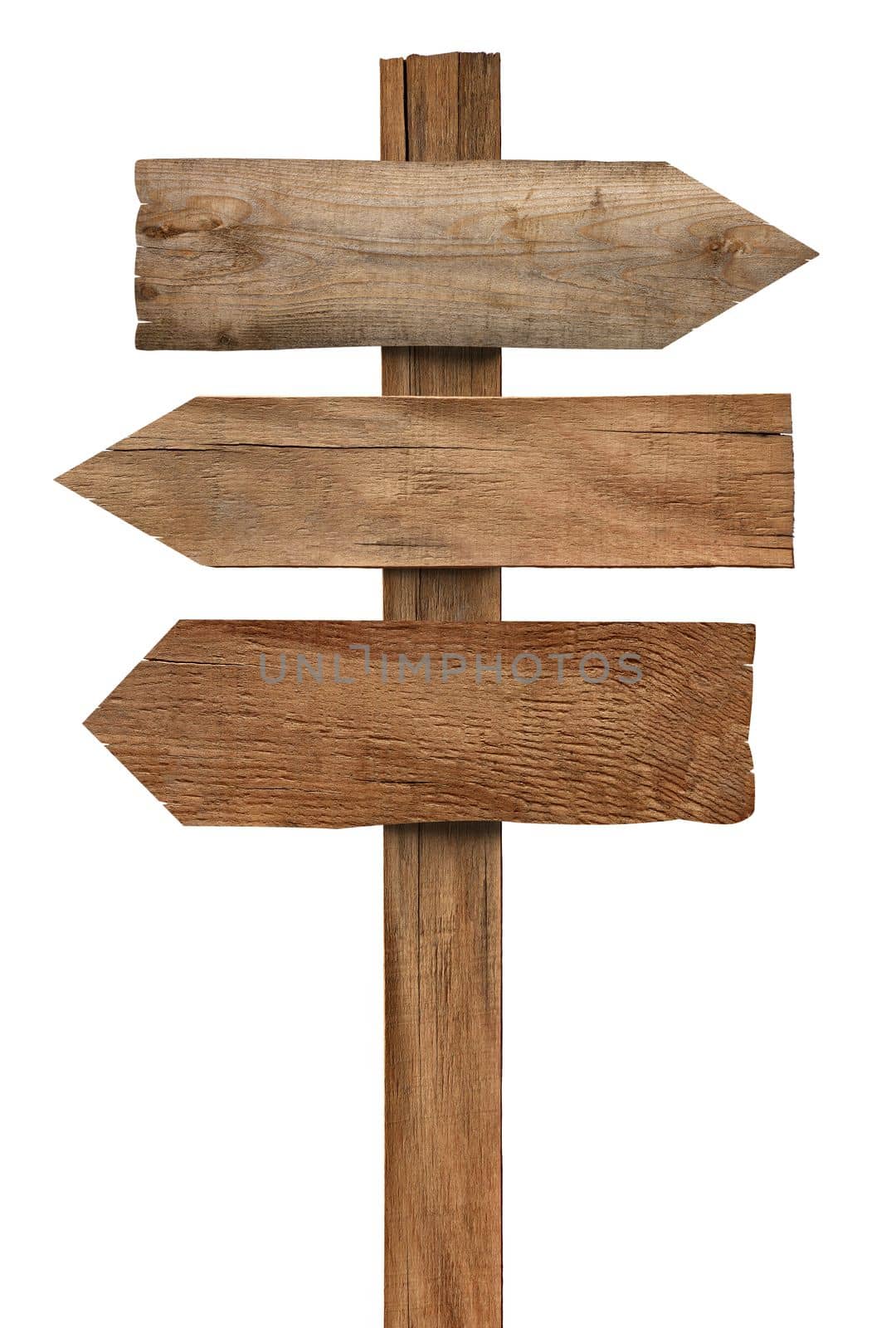 close up of a wooden sign on white background