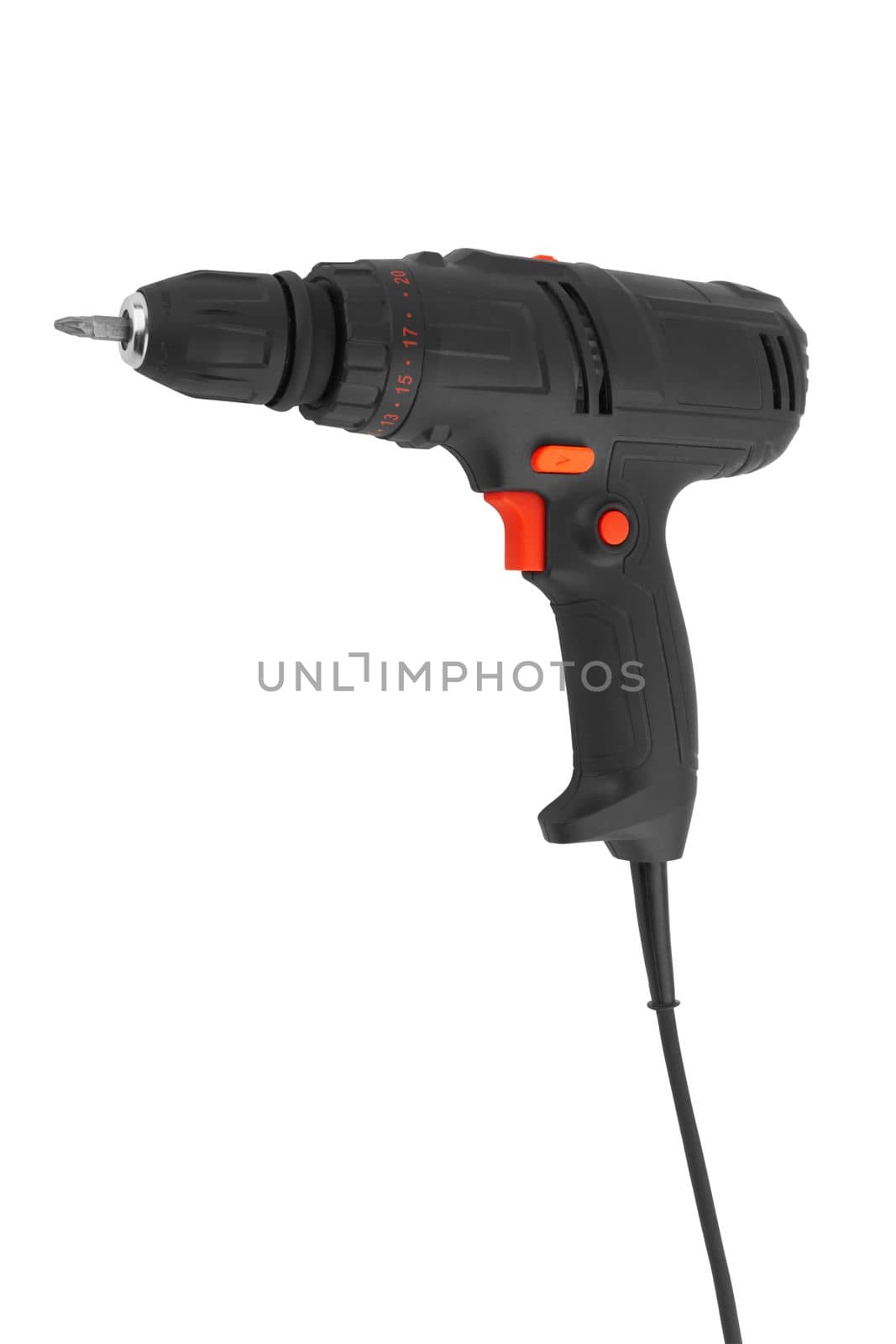 Screwdriver or drill isolated on a white background