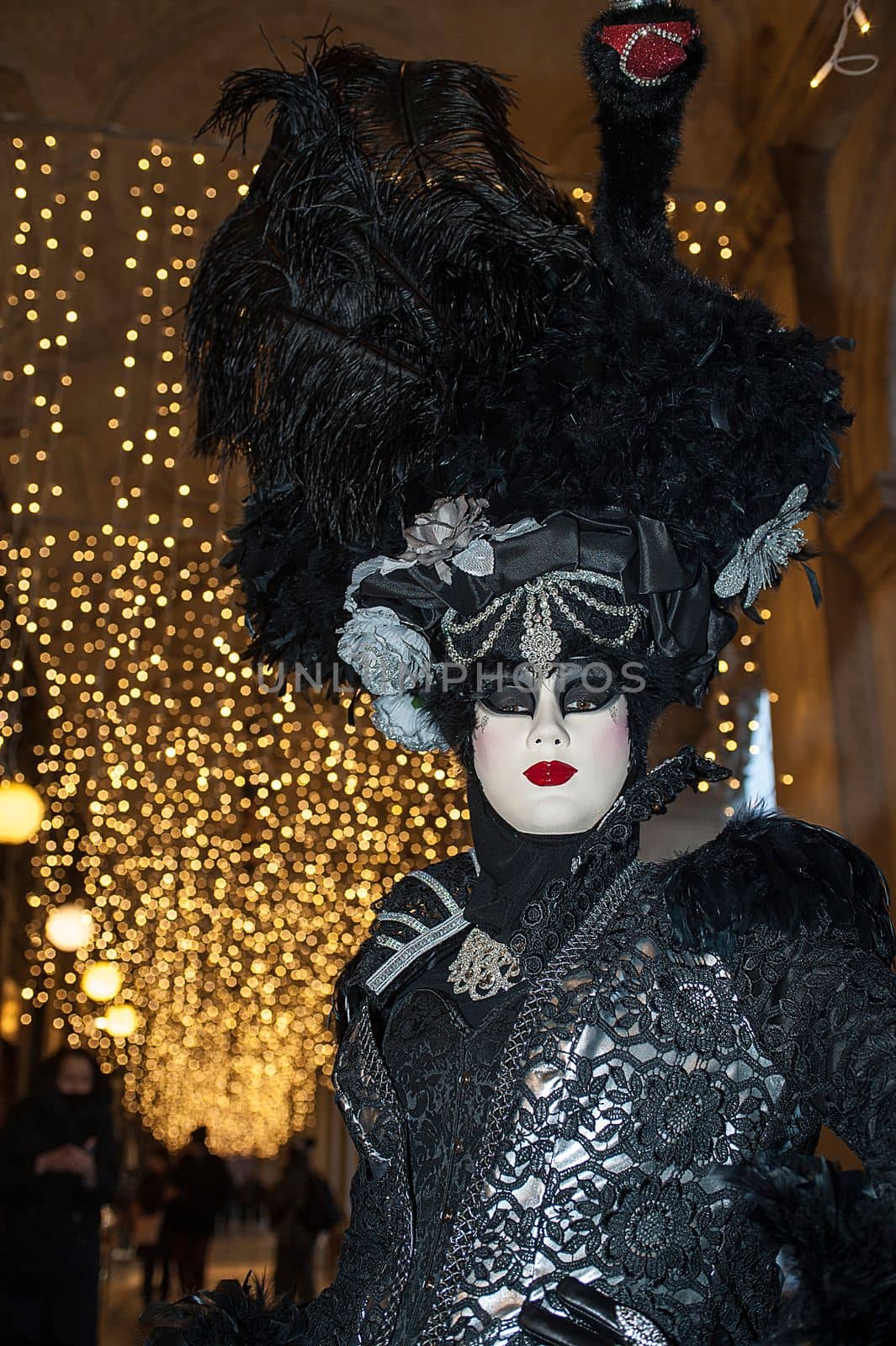 VENICE, ITALY - Febrary 6 2018: The masks of the Venice carnival 2018