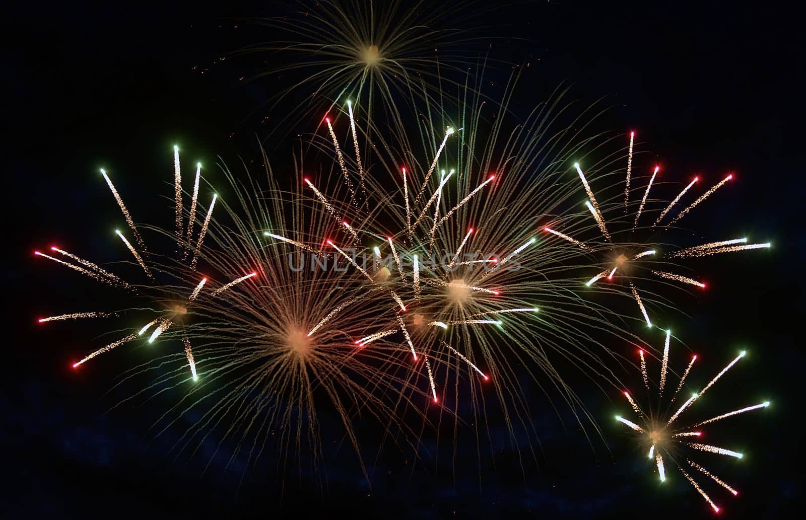 fireworks in the night sky during the holiday