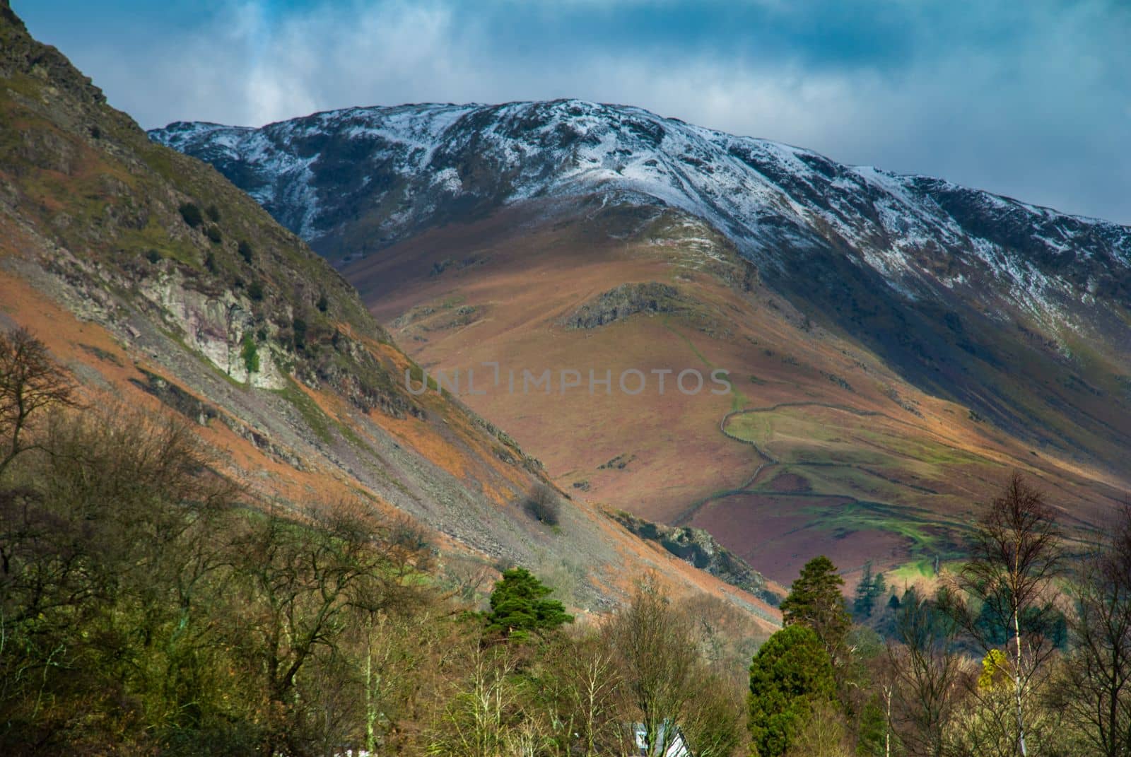 Beautiful mountains in the area Lake District. UK