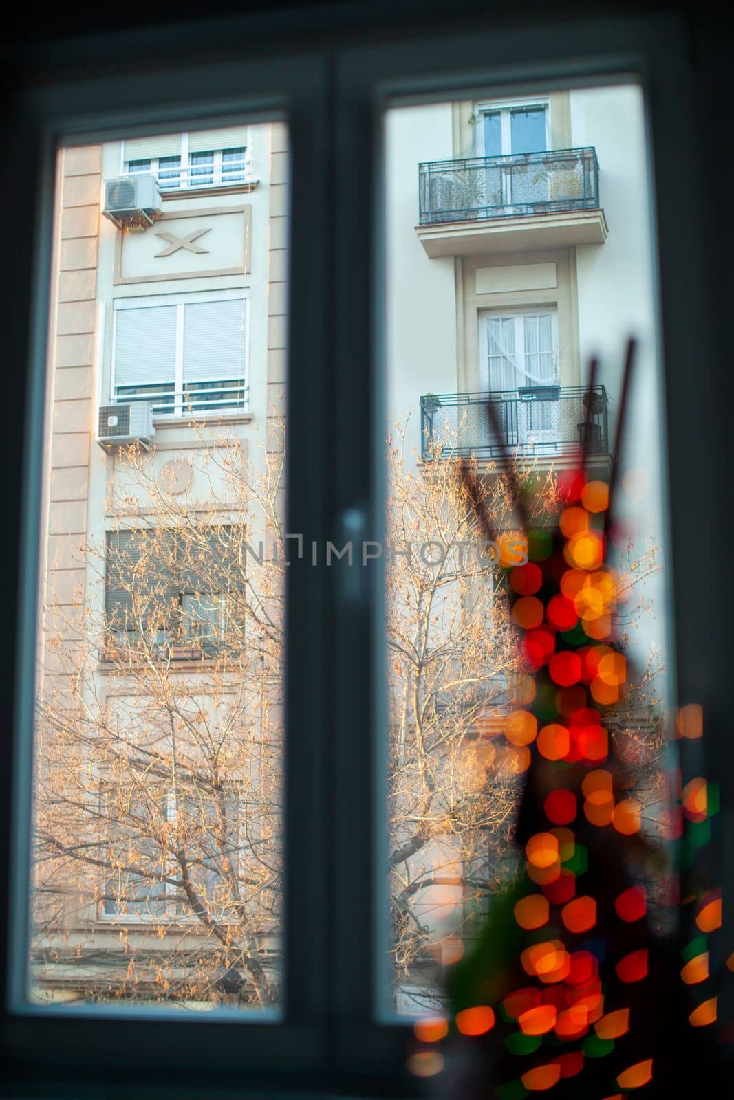 Apartment window view from inside by gcm