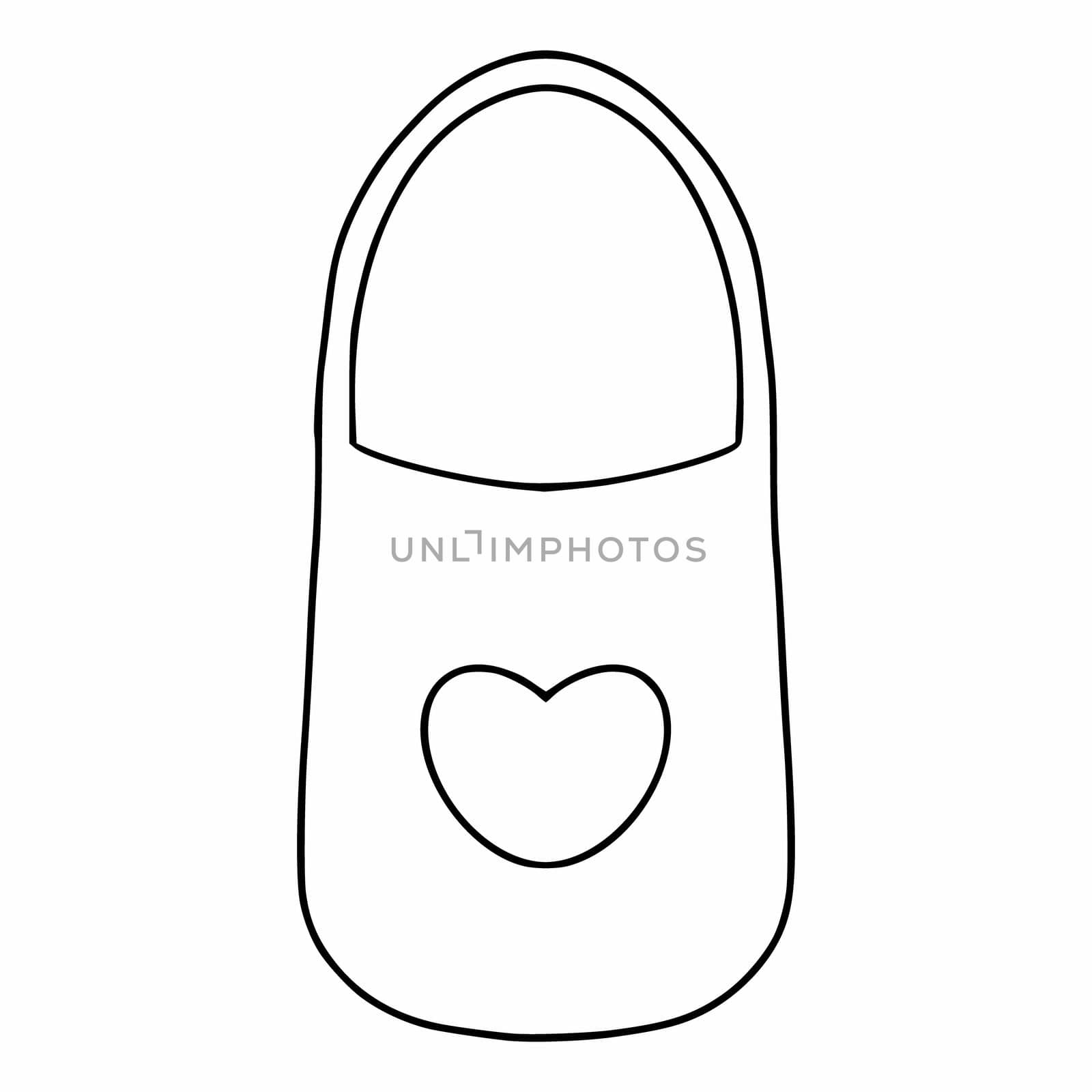 Bag for shopping and groceries. Environmental package for a trip to the store. Vector illustration in the doodle style.