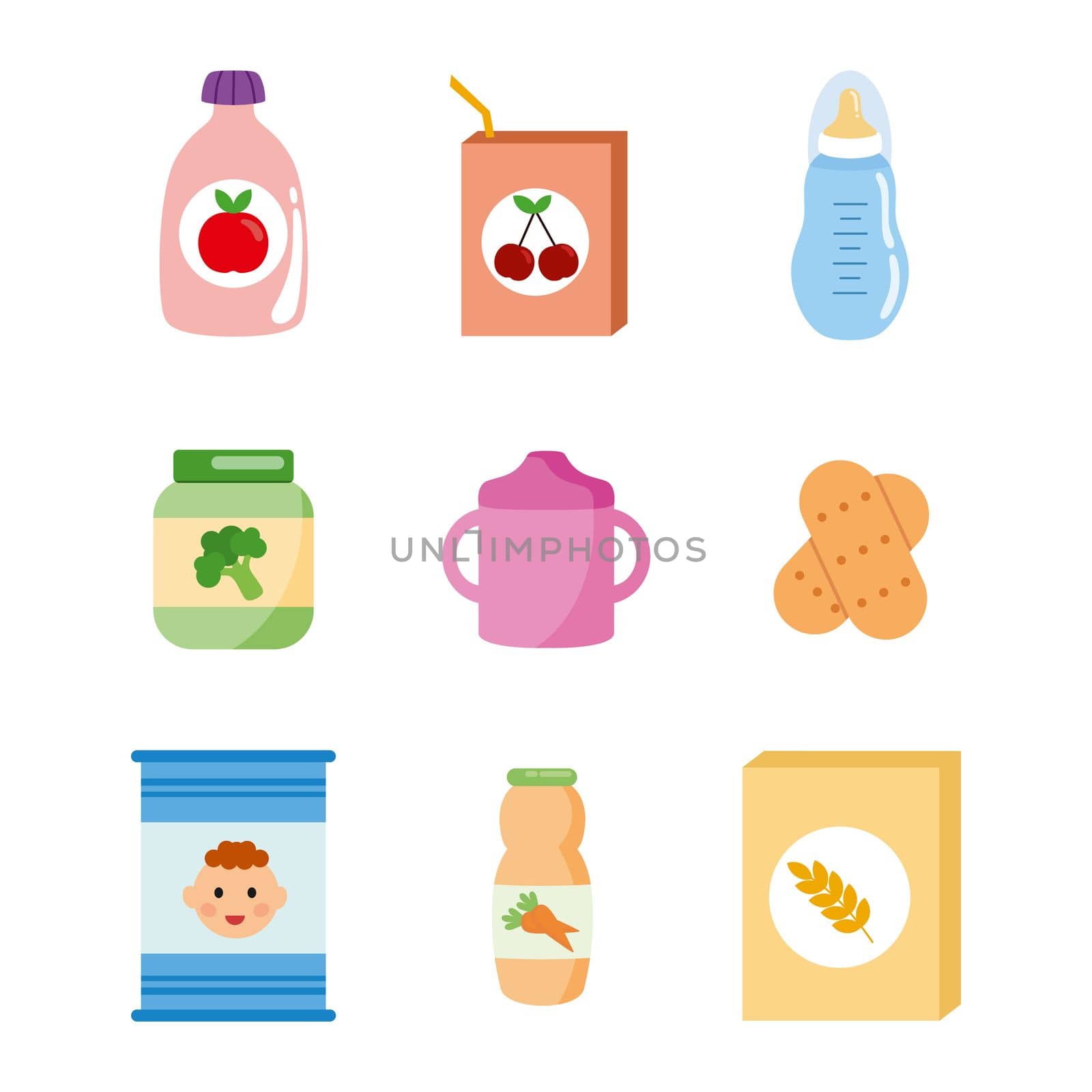Various baby food for a small child. by polinka_art