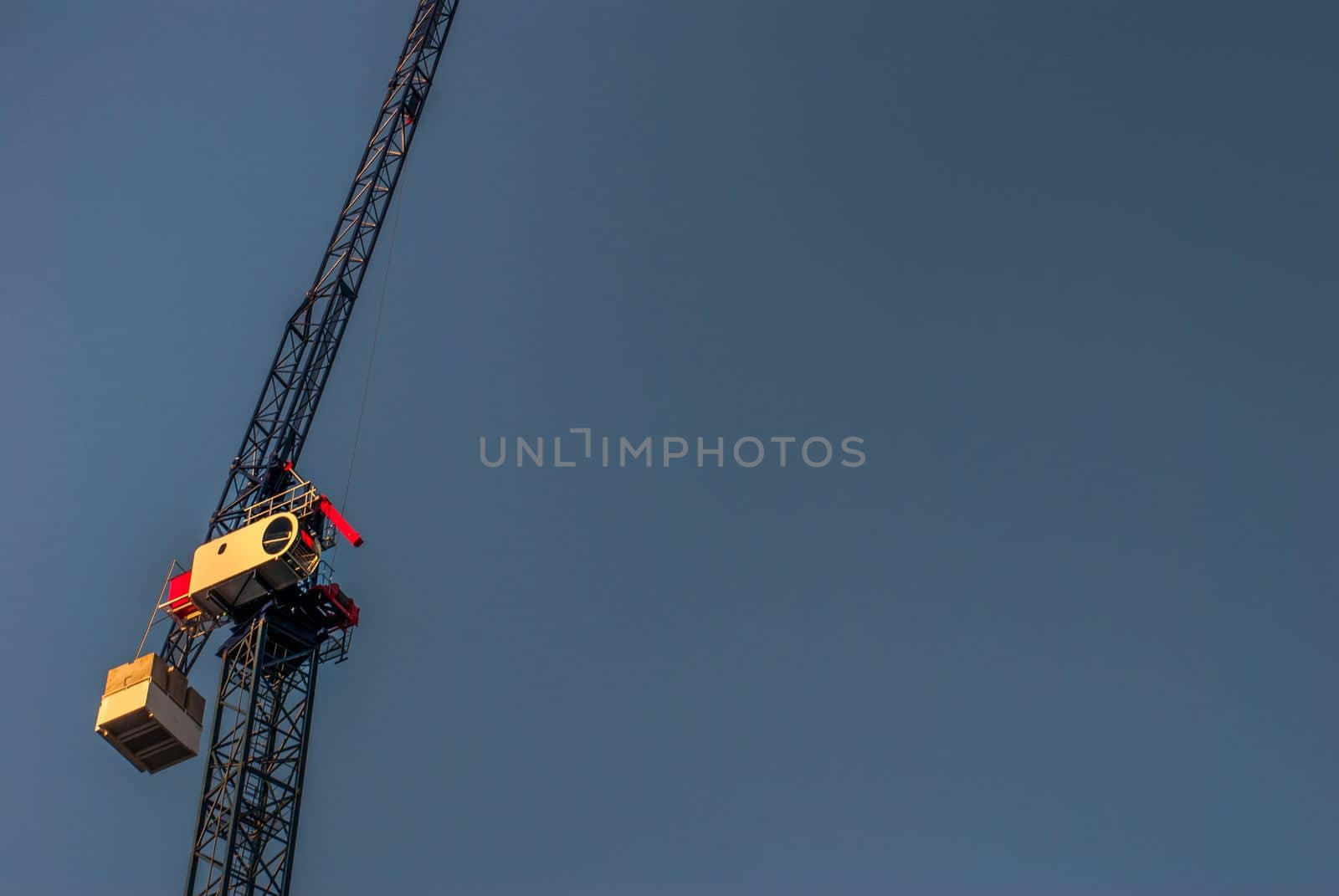London, UK - Feb 22, 2019 : Construction site with cranes on sky background