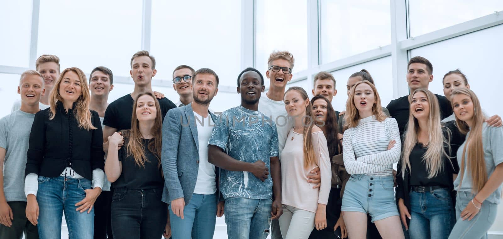 group of successful young people standing together. photo with copy space