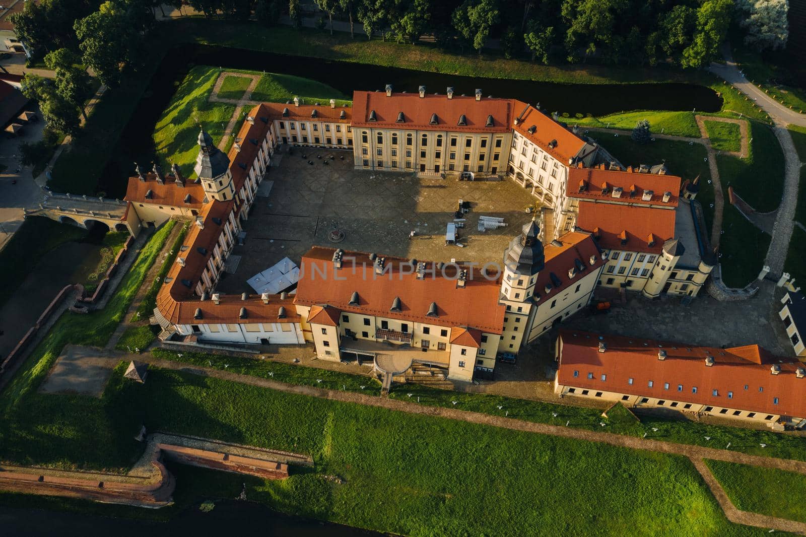 Summer Nesvizh Castle in the city of Nesvizh.Belarus.