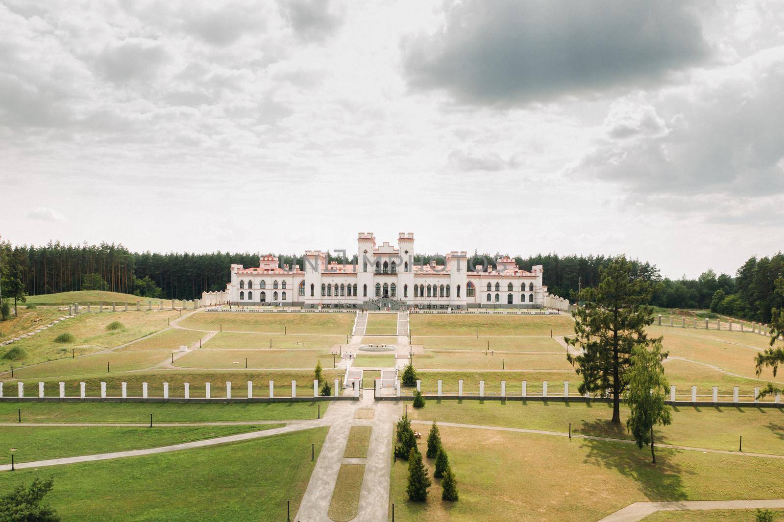 Summer Kossovsky Castle in Belarus.Puslovsky Palace by Lobachad