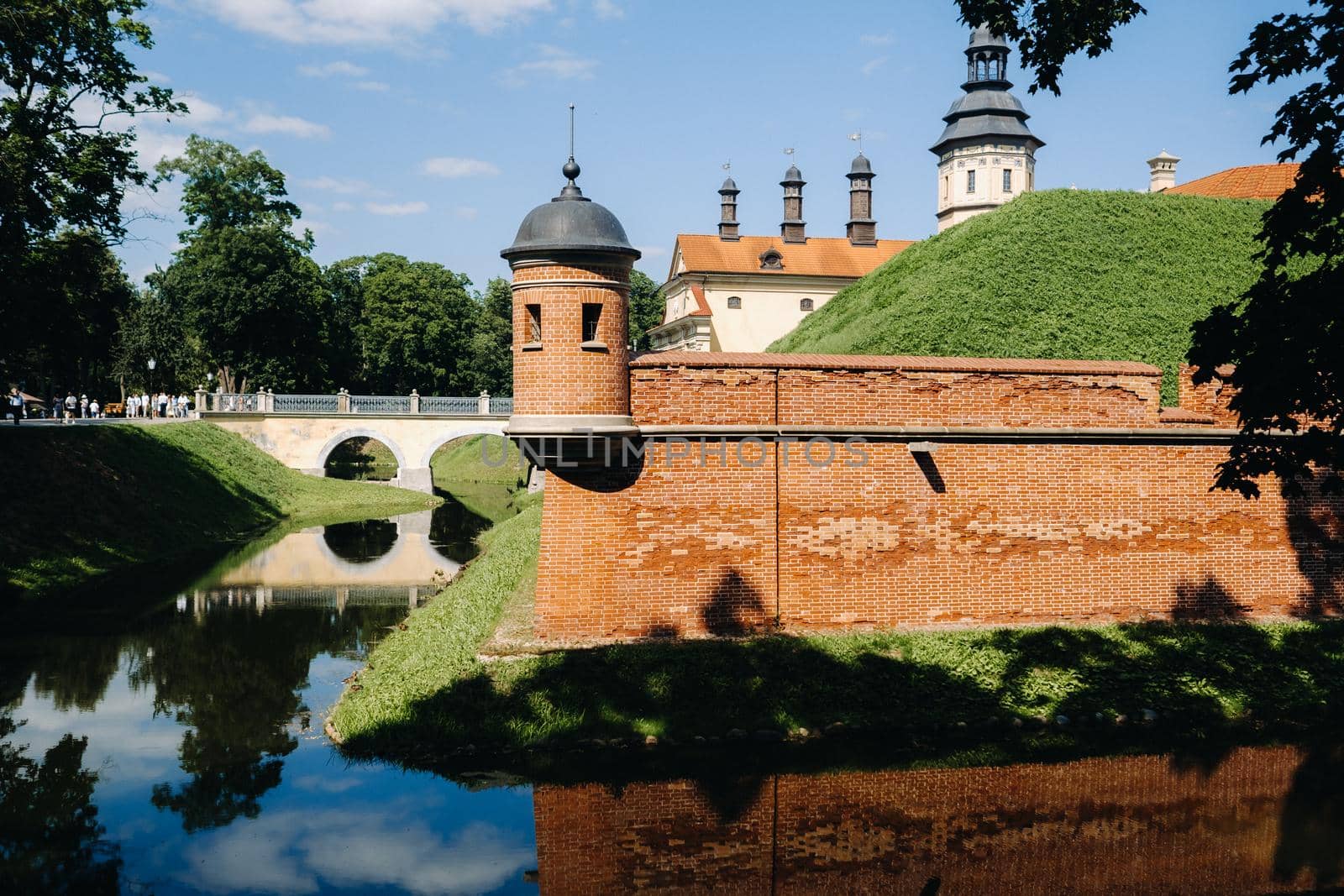 Summer Nesvizh Castle in the city of Nesvizh.Belarus by Lobachad