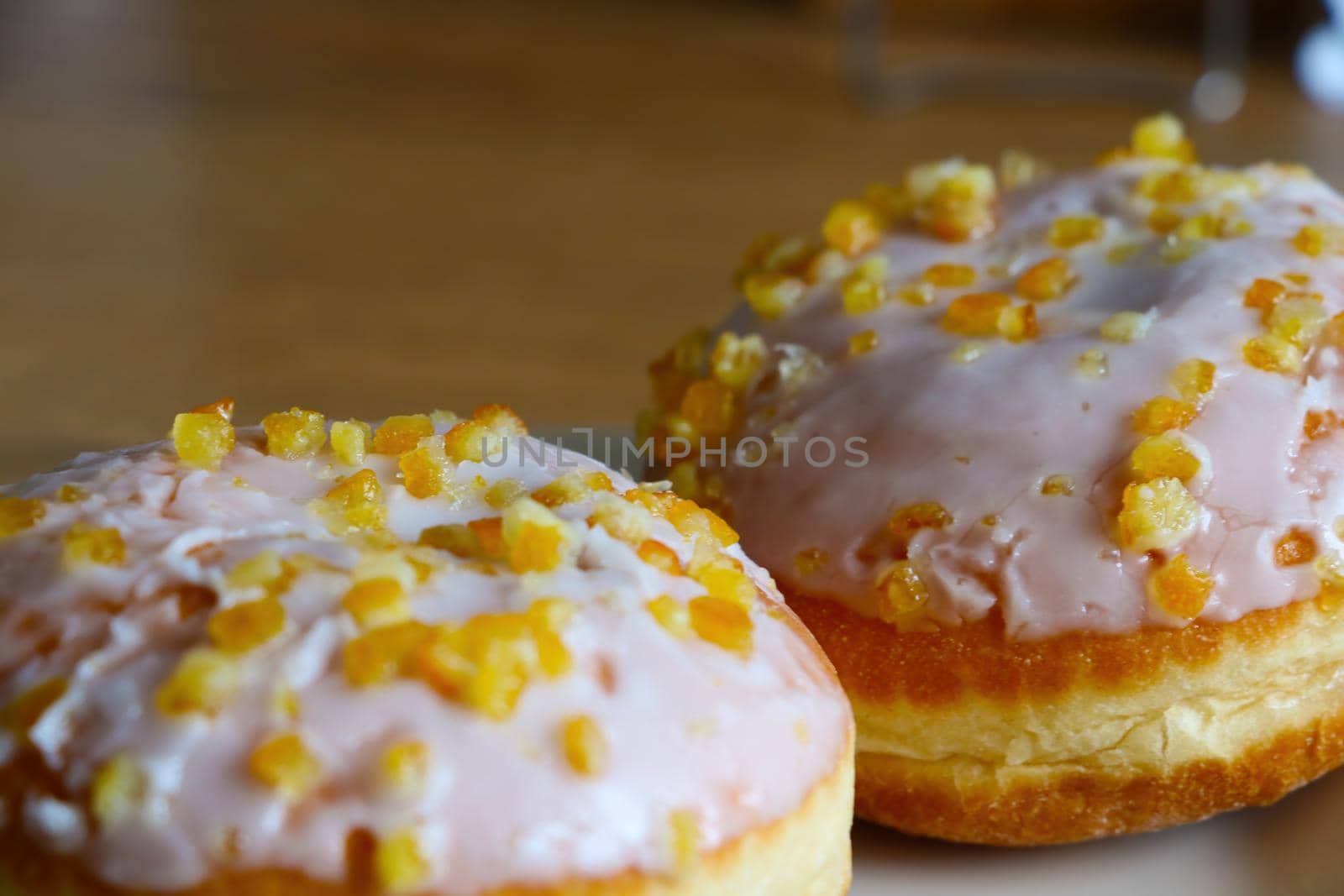 Homemade cakes and donuts are on the plate