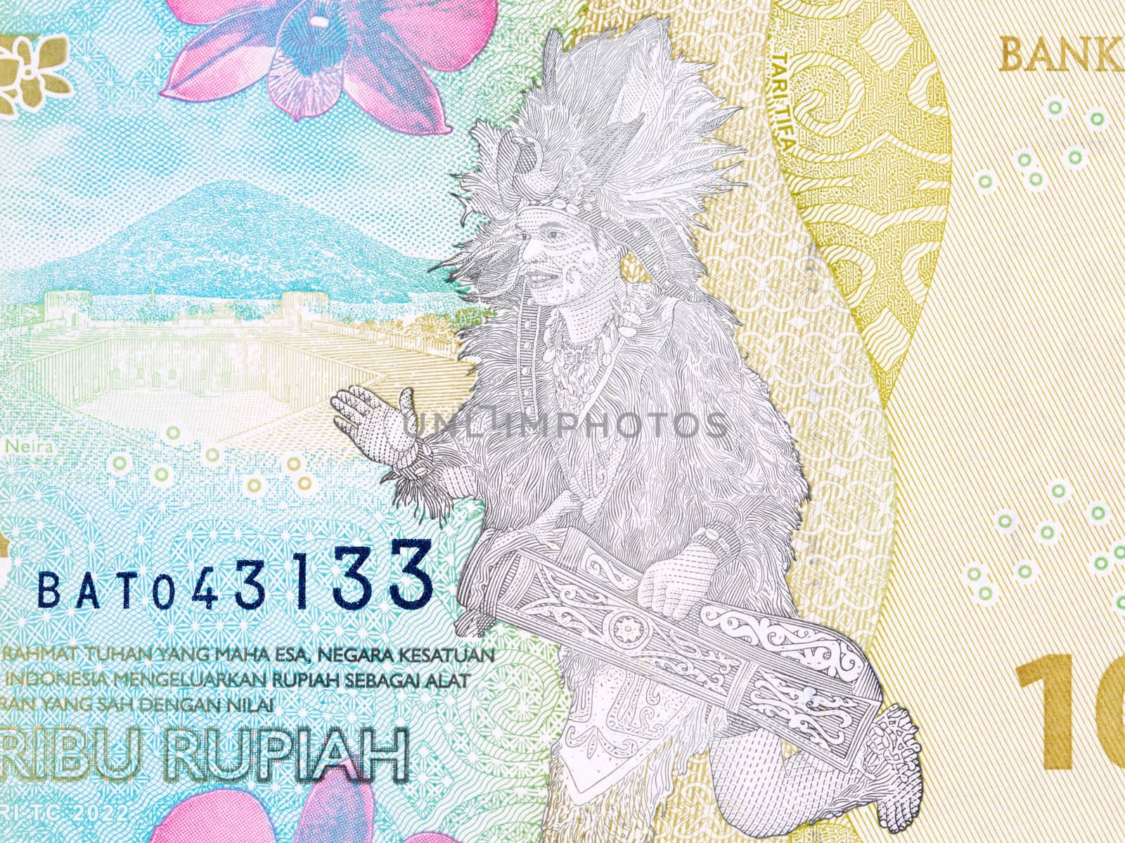 Tifa dance from Indonesian money - Rupiah