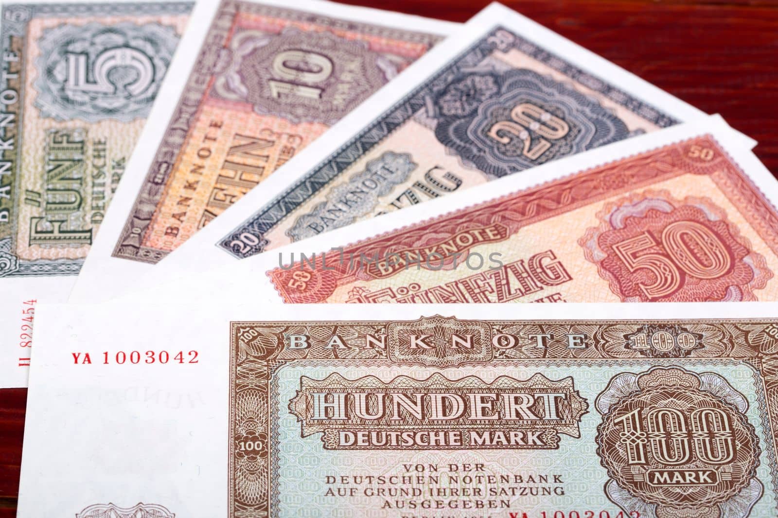 Old Eastern Germany money - Mark - a business background