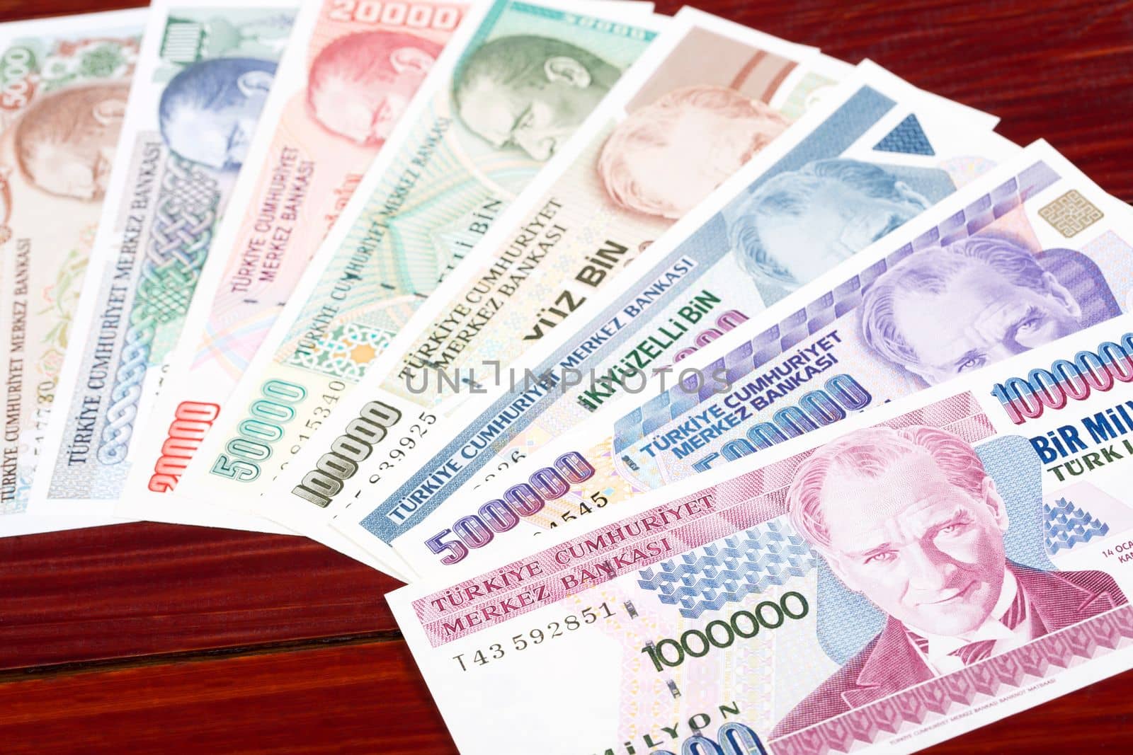 Old Turkish money - Lira a business background