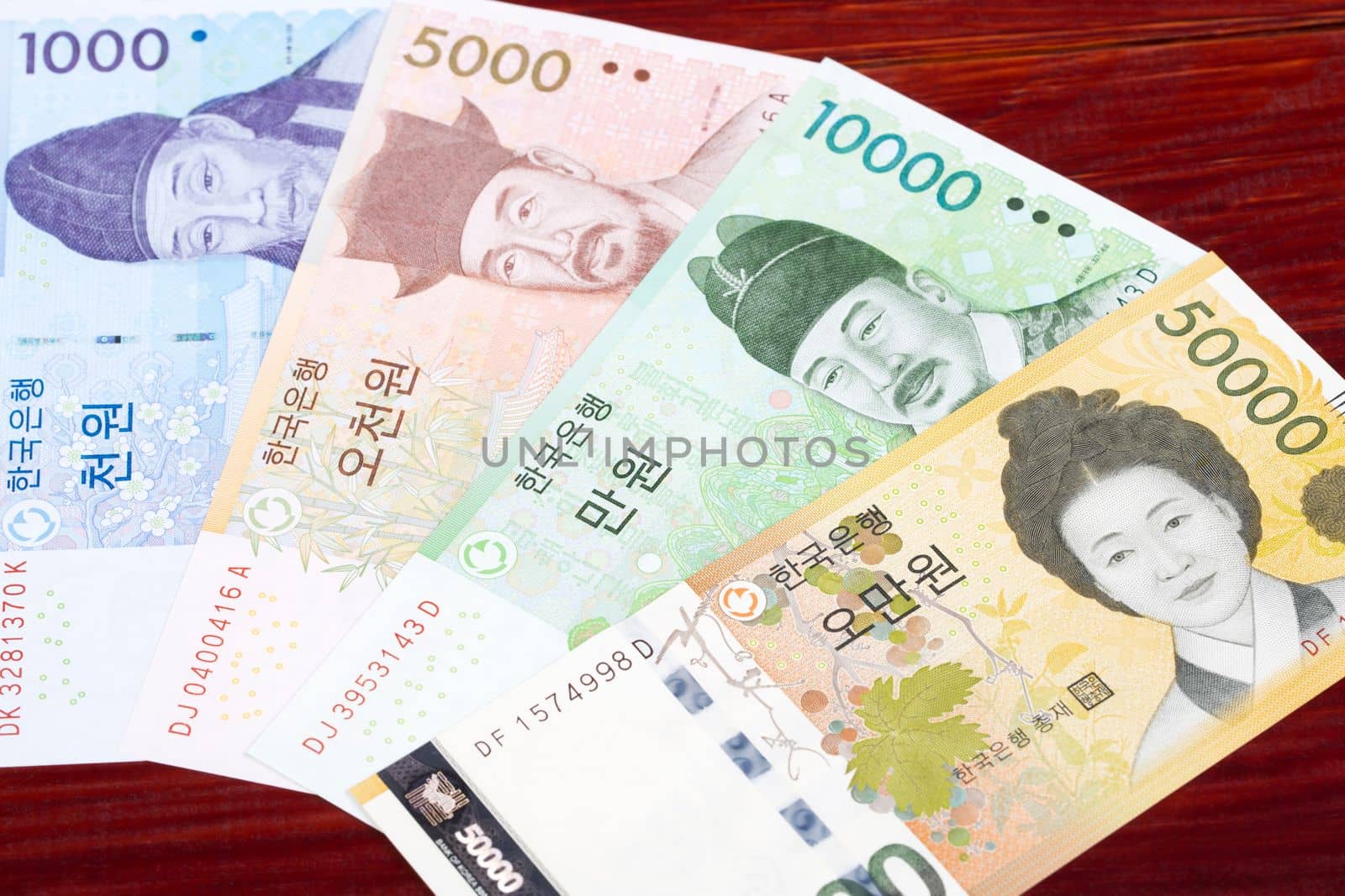 South Korean money - won a business background