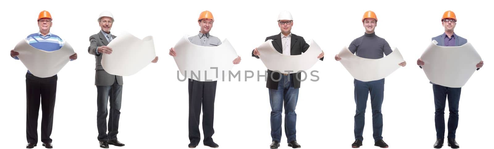 full-length. business man with a megaphone. isolated on a white background.
