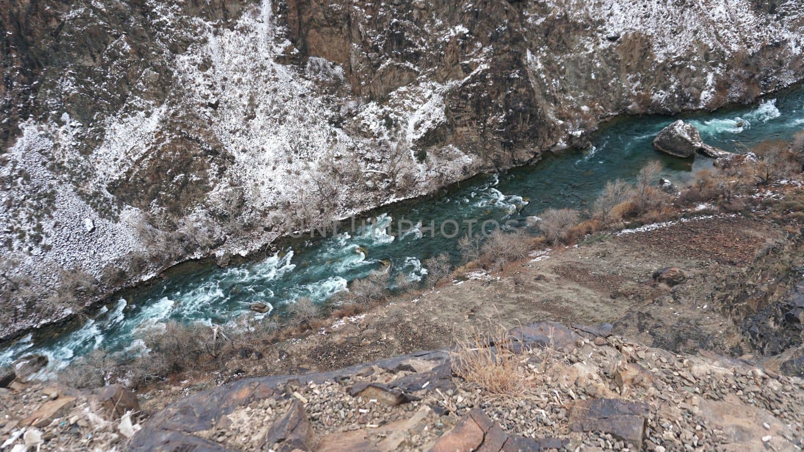 The Grand Canyon in the steppe with emerald River by Passcal