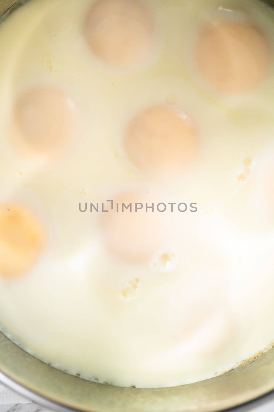 Cook no-peel hard-boiled eggs in a pressure cooker.