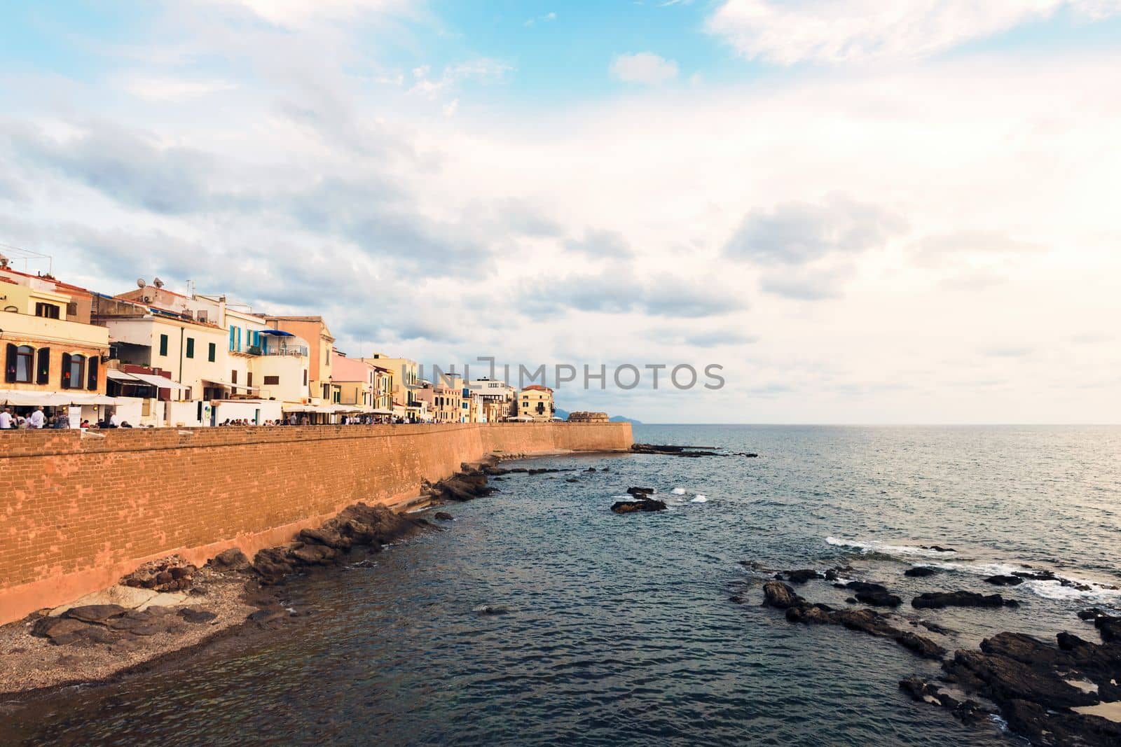 seafront city of Alghero, Sardinia, Italy