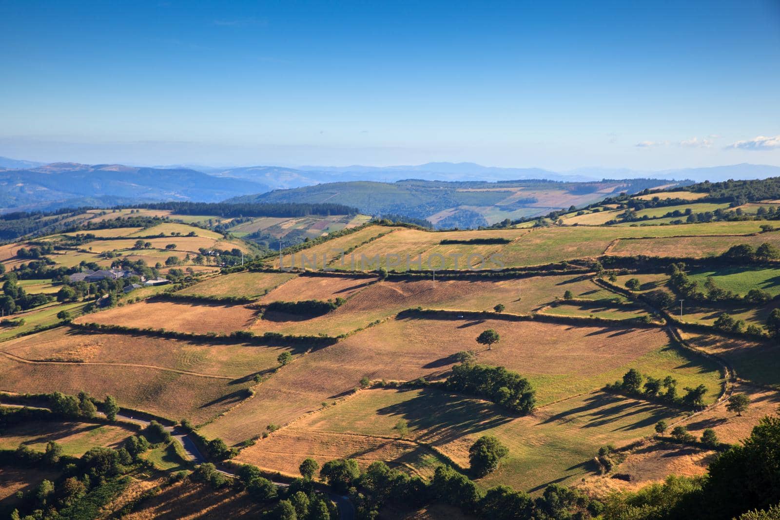 View of Galicia landscape along the way of St. James