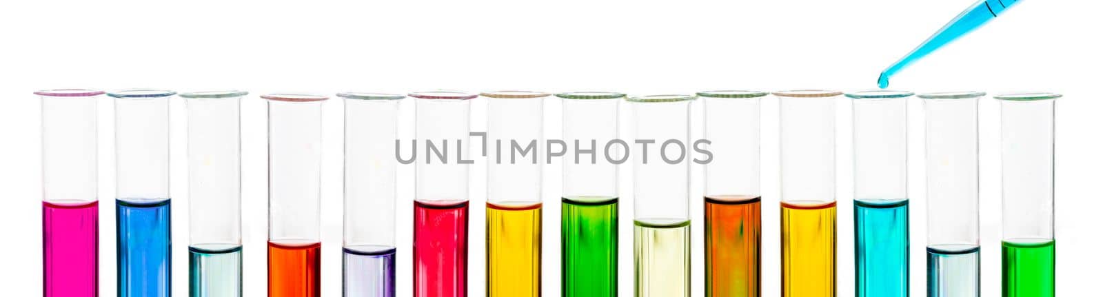 panoramic image-Glass laboratory equipment for science research on white background by JPC-PROD