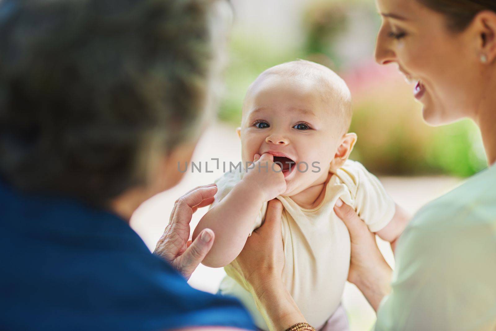 Such a big miracle in such a little boy. a three generational family spending time outdoors