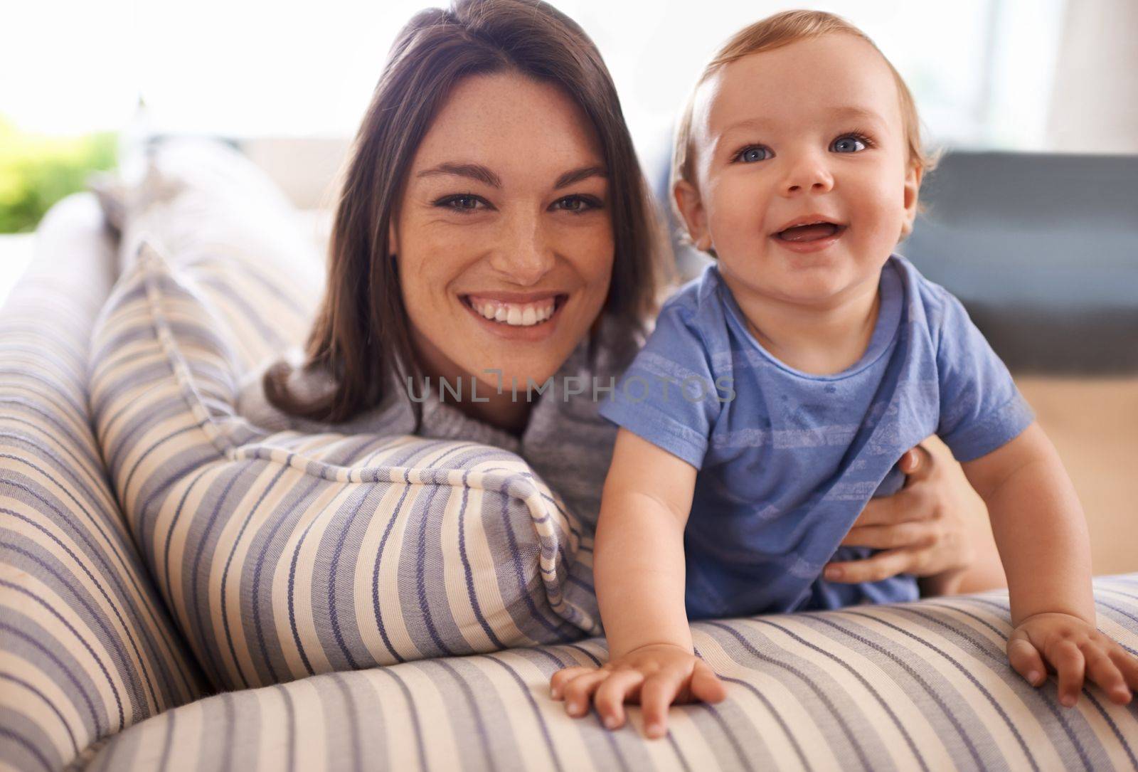 She takes after her mom. An adorable little girl with her mother