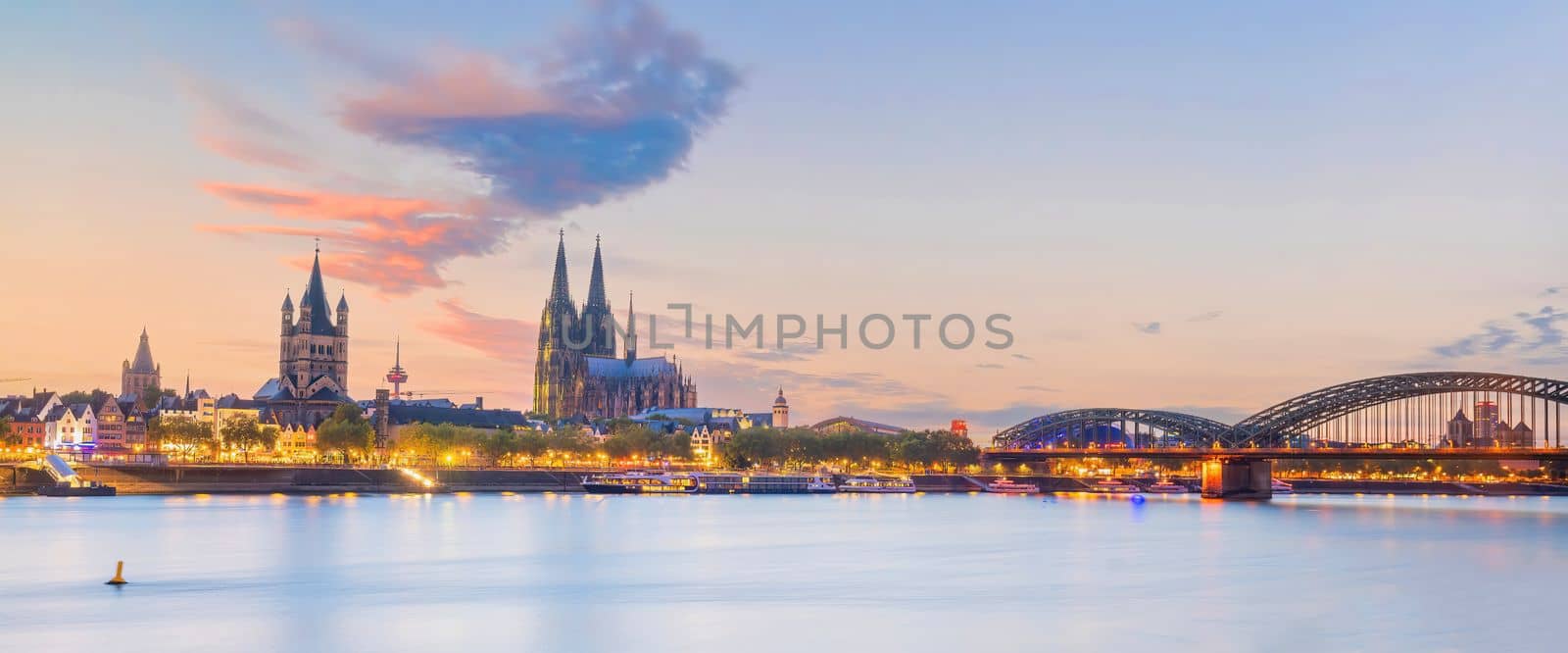 Downtown Cologne city skyline, cityscape of Germany by f11photo
