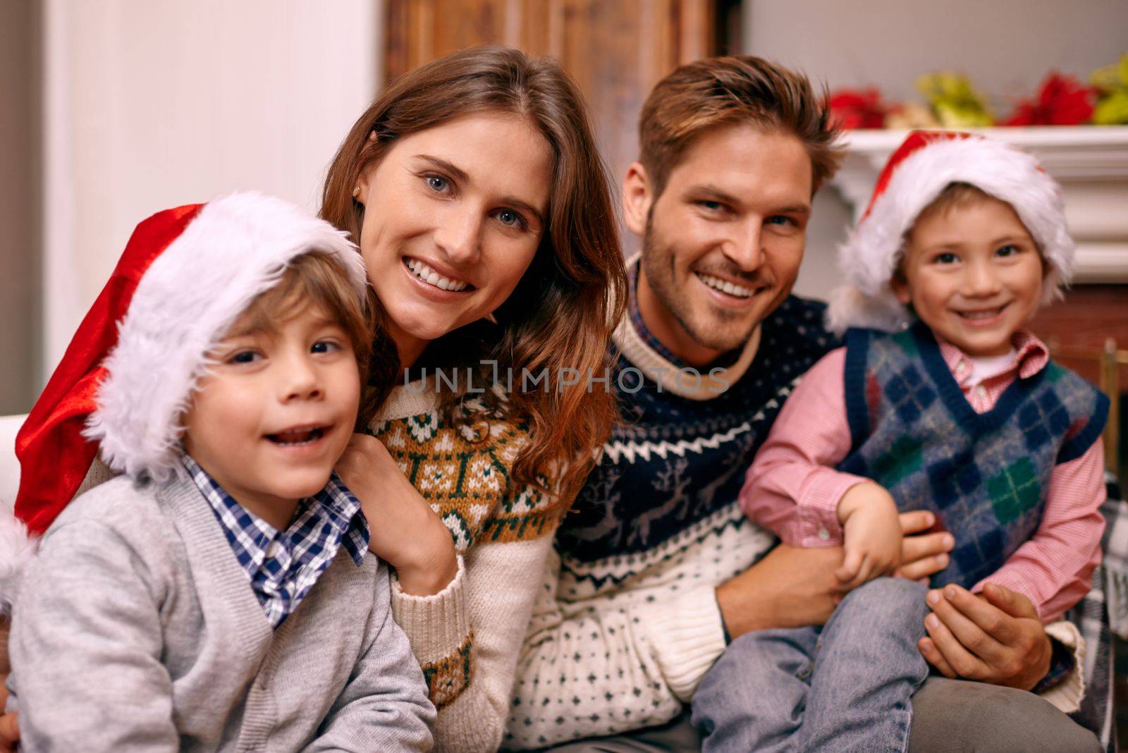 Family time is the greatest gift of all. a family enjoying themselves at Christmas
