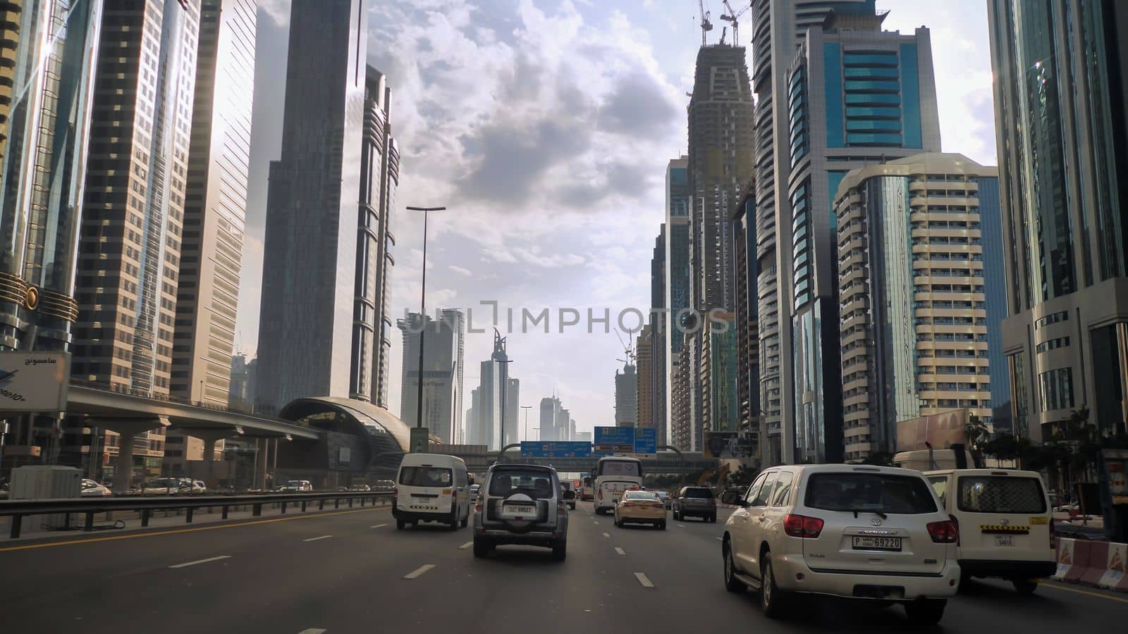 Drive along Sheikh Zayed Road in Dubai