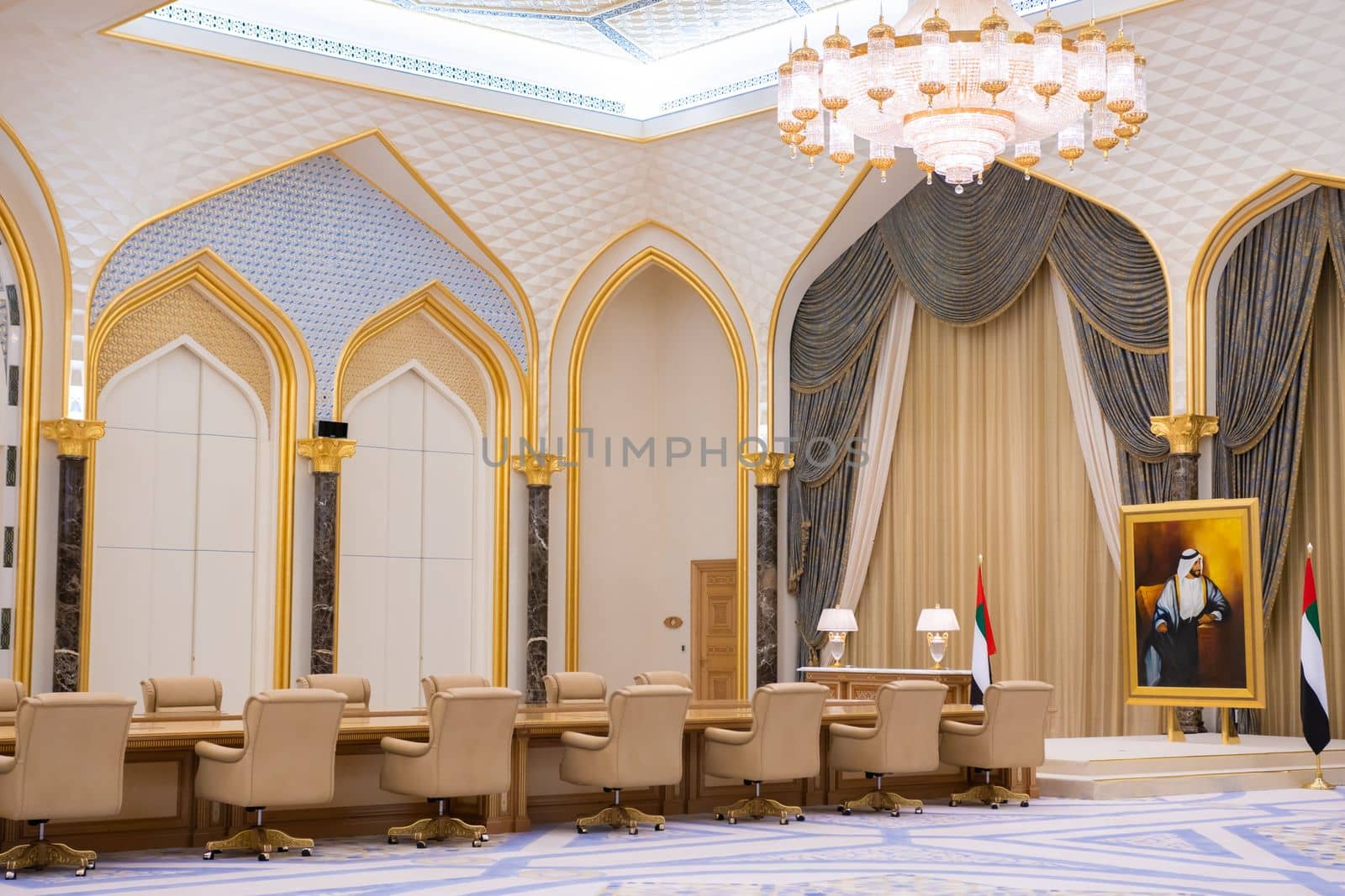 Qasr al-Watan the Palace. Reception hall of highly-favored politicians