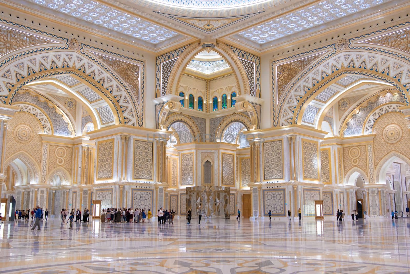 Presidential Palace, Palace of Qasr al-Watan the Palace of the nation inside in Abu Dhabi city in Arab Emirates