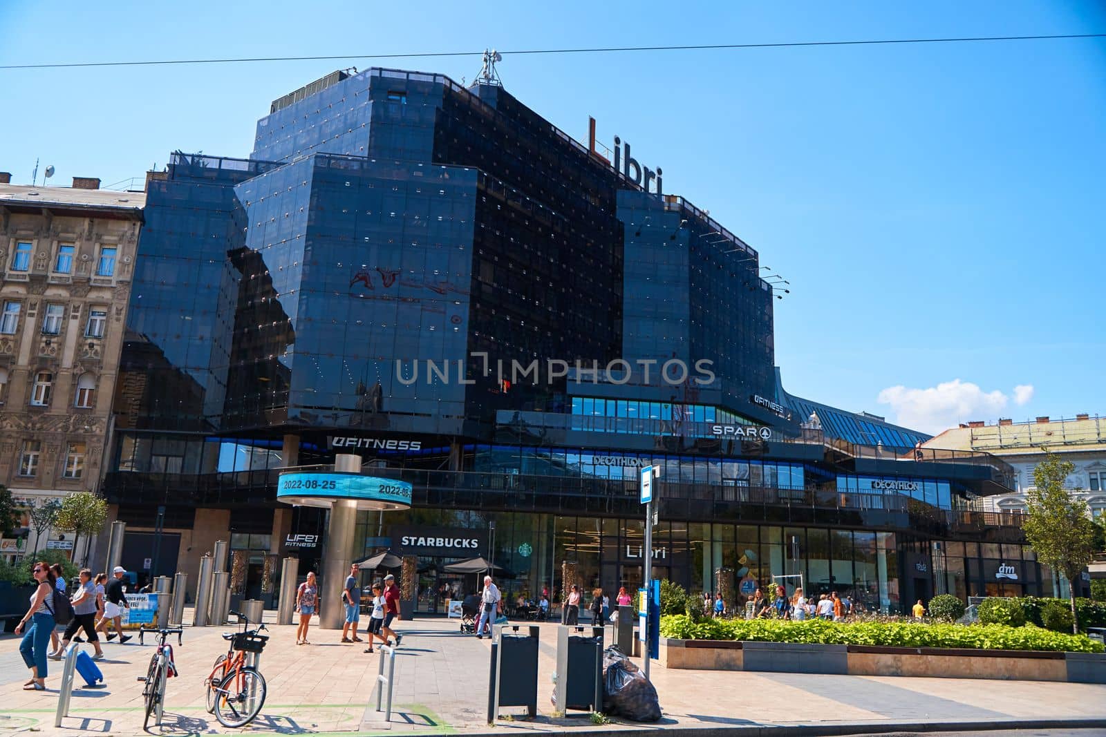 A modern glass new building of a shopping center in Budapest by Try_my_best