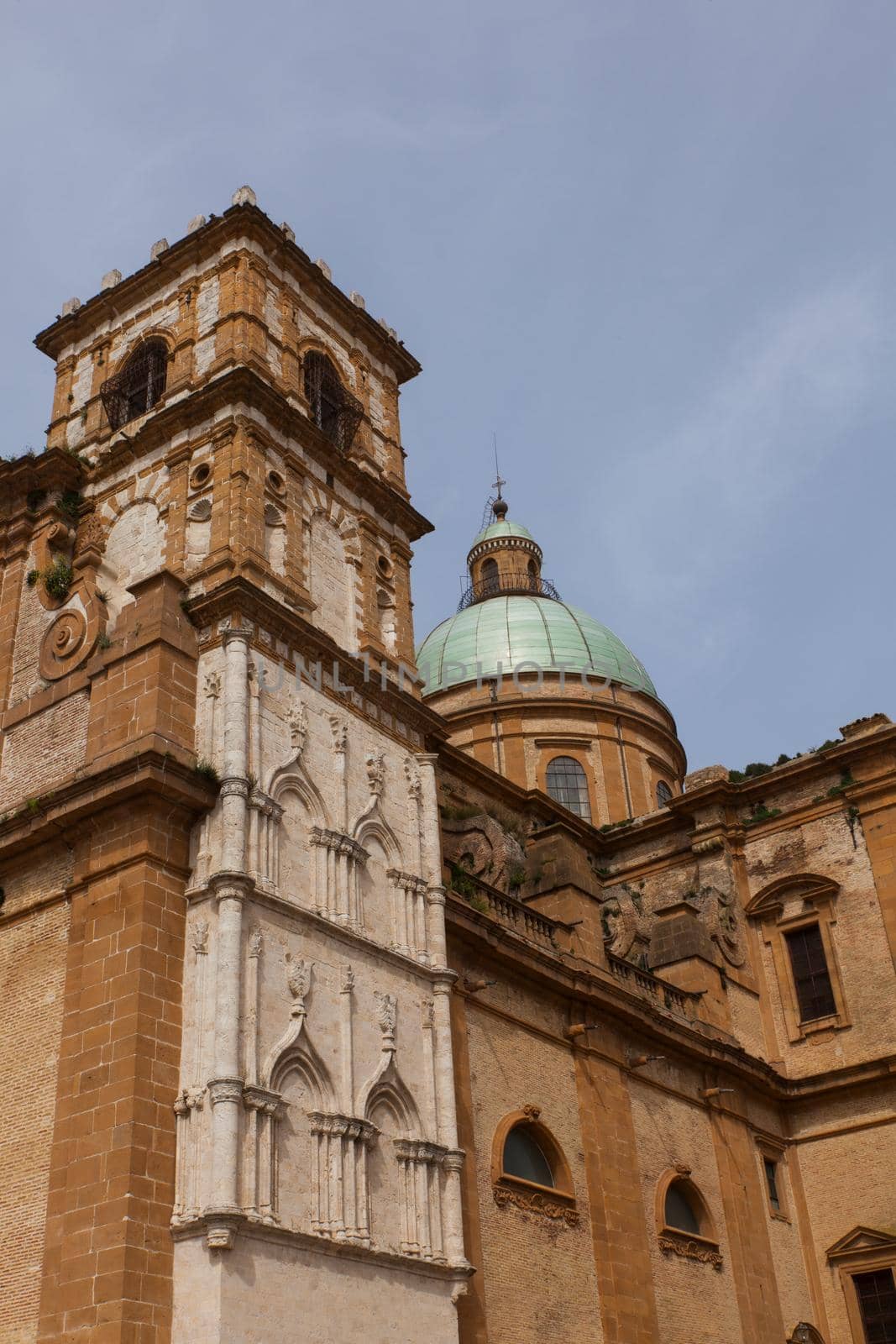 View of the Cathedral of Piazza Armerina, Sicily. Italy