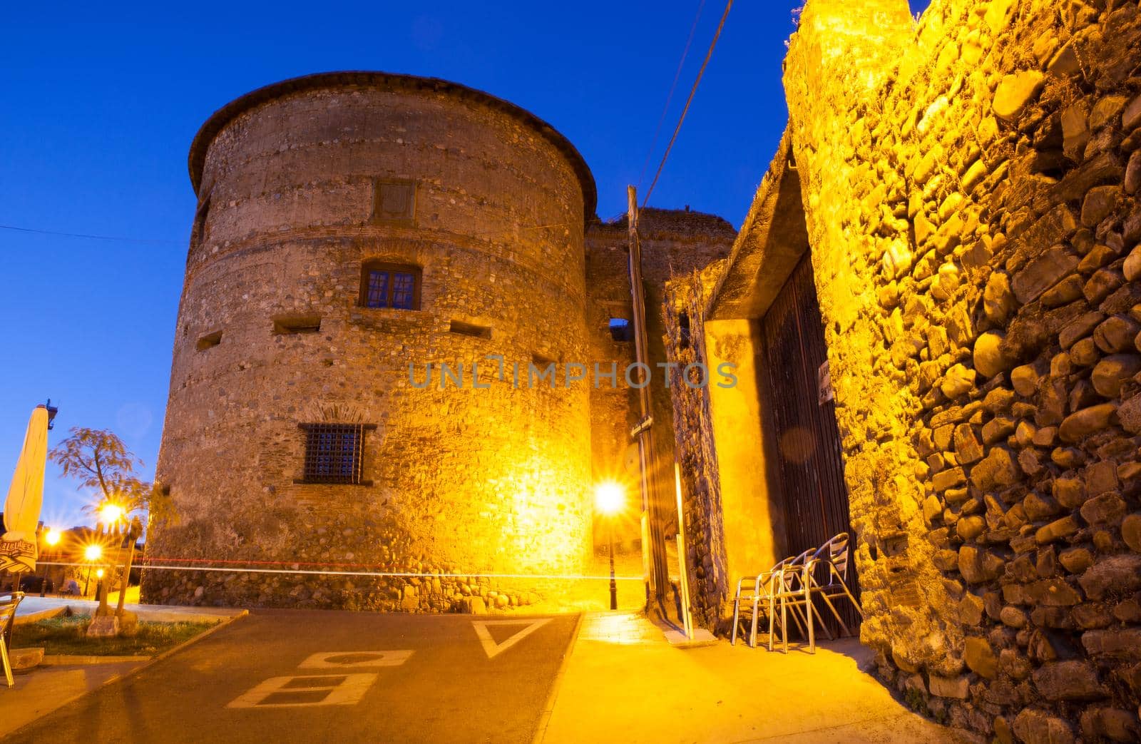 Night View of the The Villafranca del Bierzo Castle