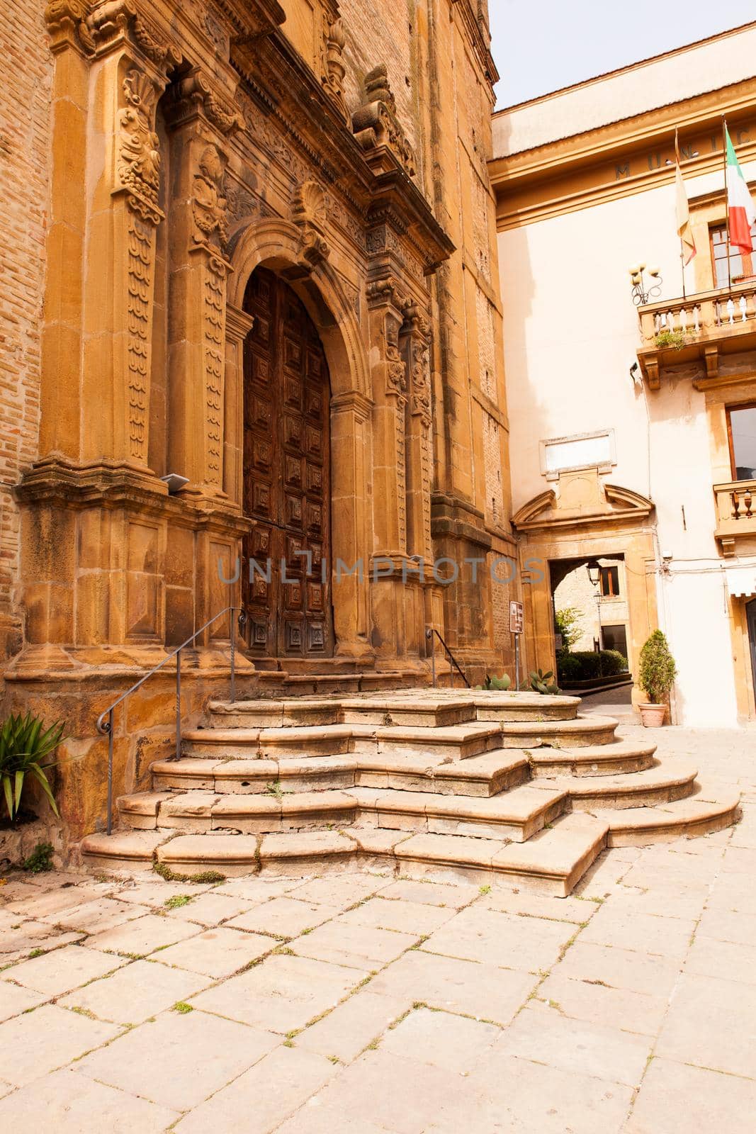 View of San Rocco Church in Piazza Armerina, Sicily. Italy