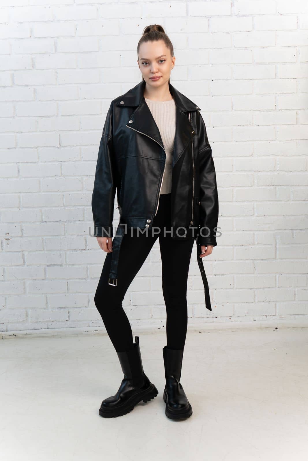 clothing black background design leather isolated zipper fashion casual white jacket style clothes