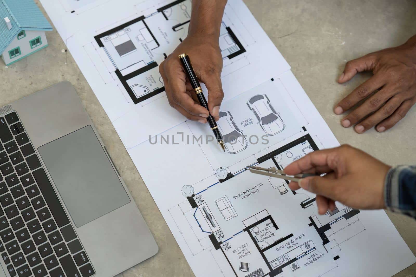Construction and structure concept of Engineer or architect meeting for project working with partner