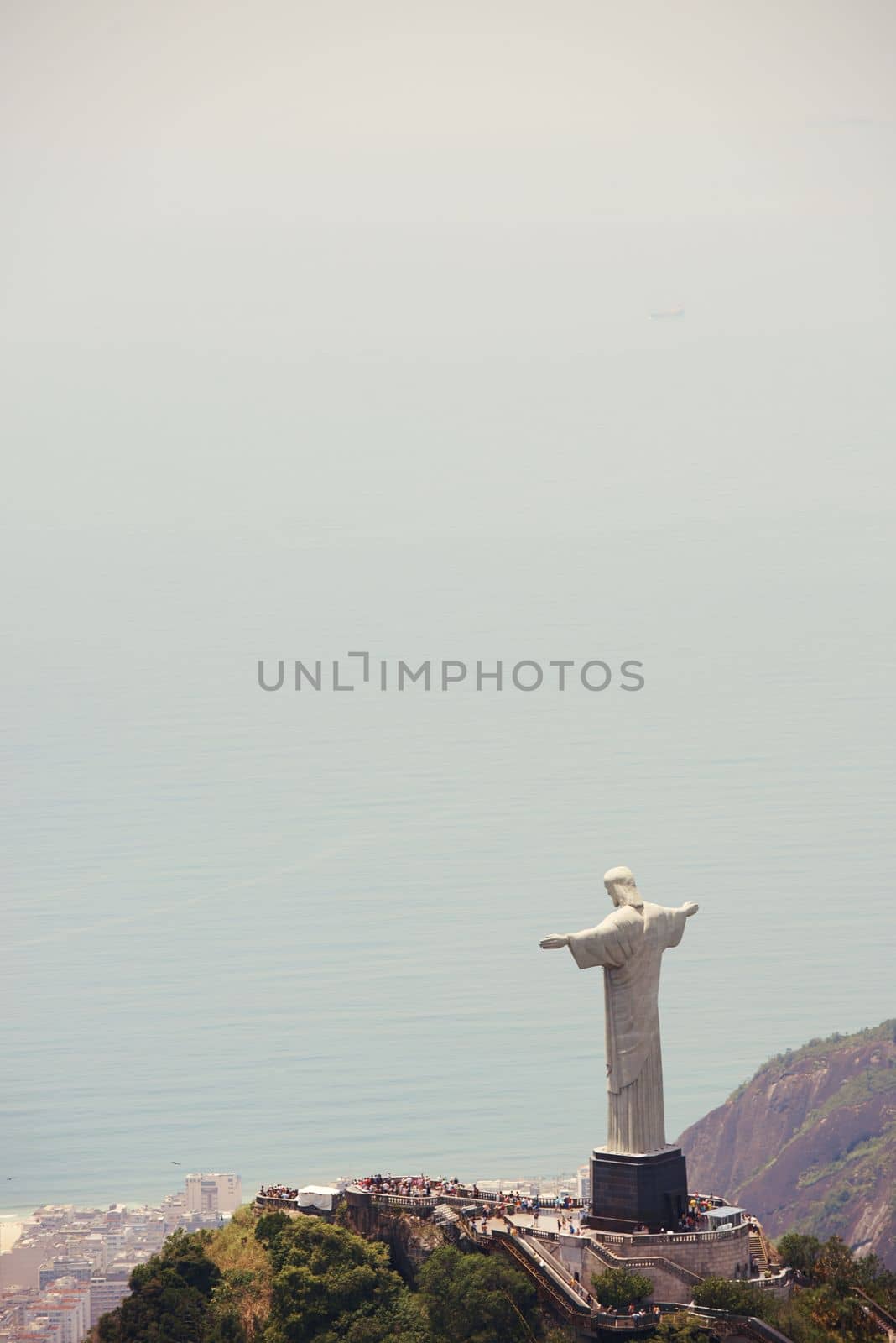 It is the symbol of Brazilian Christianity. the Christ the Redeemer monument in Rio de Janeiro, Brazil. by YuriArcurs