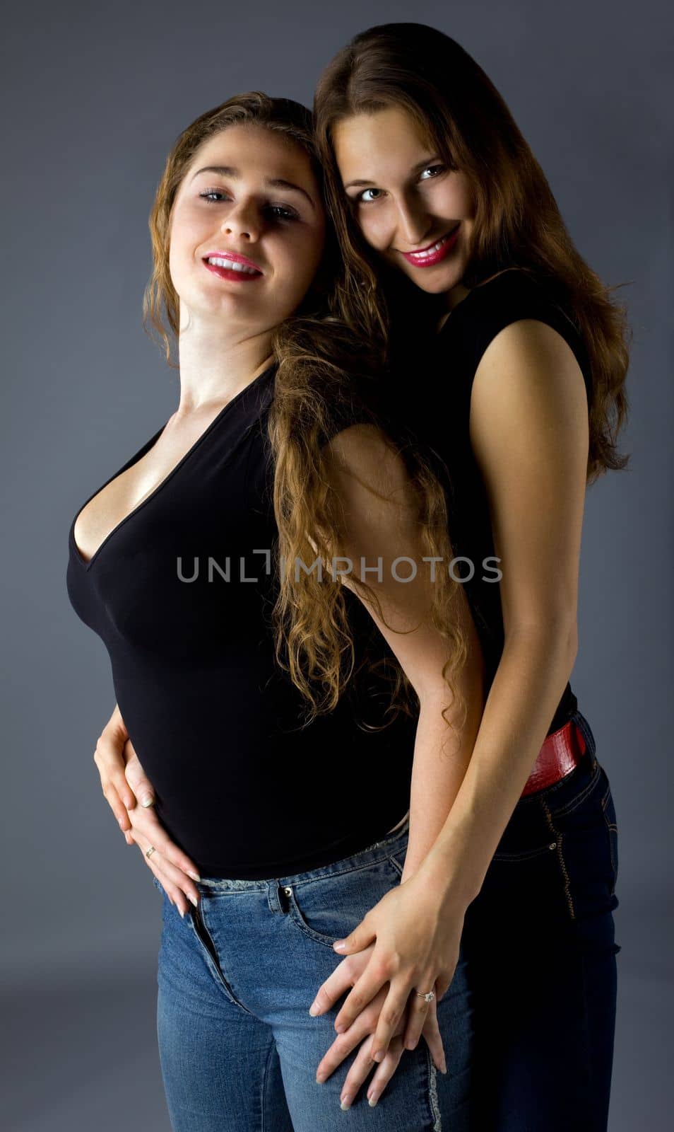 Two beauty woman look at you - contemporary style